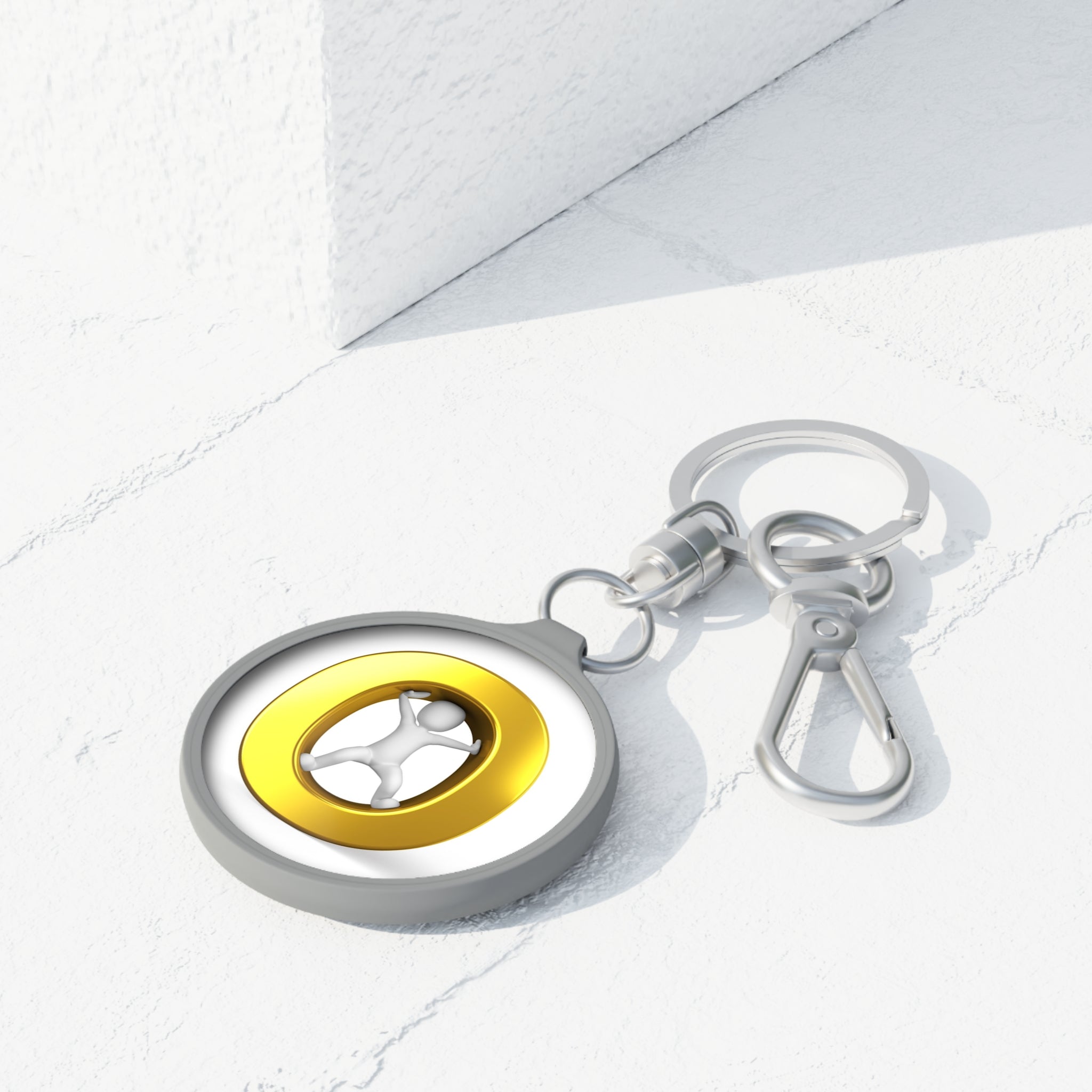 Porte-clés Lettre O Dorée | Porte-clés Rond en Métal, Accessoire Minimaliste