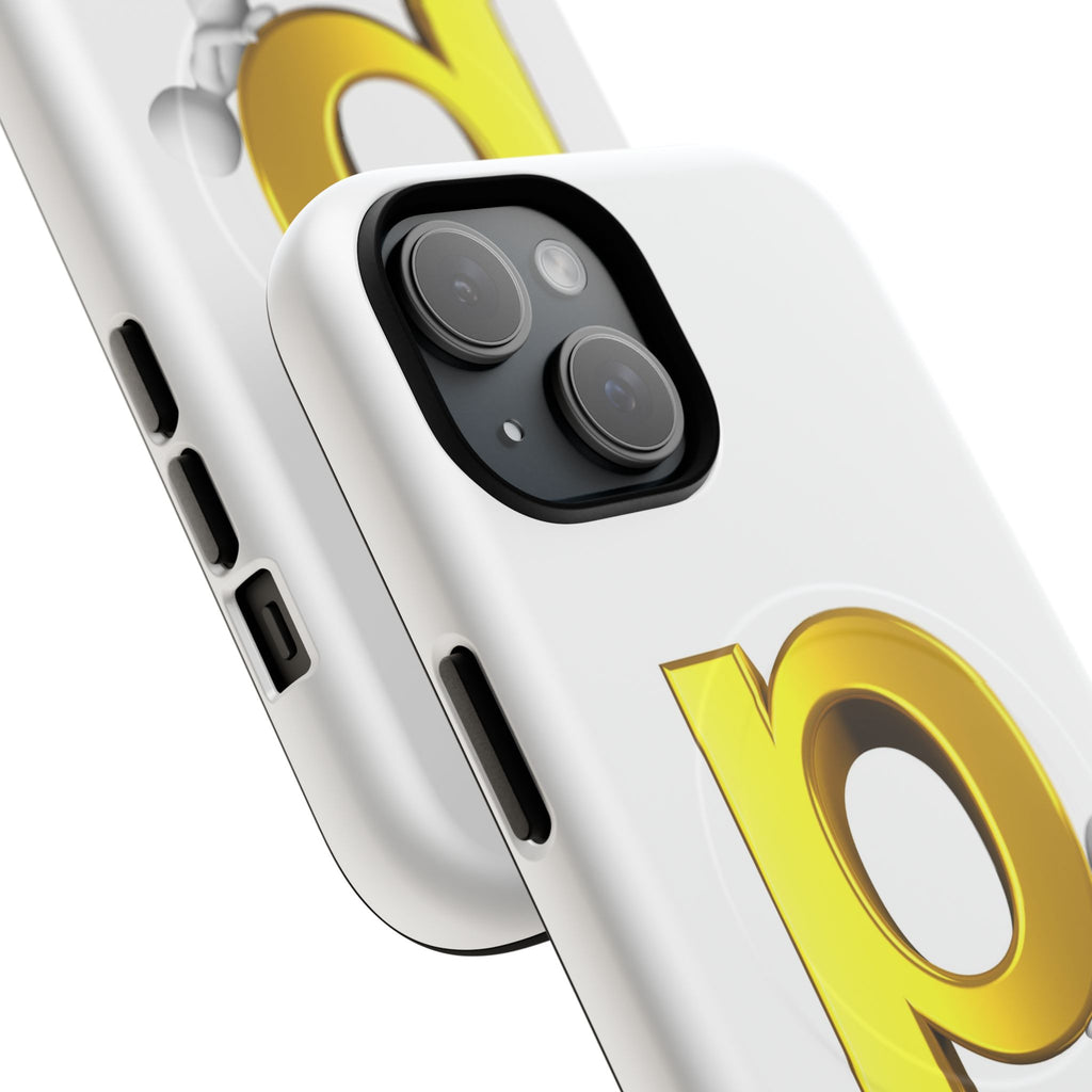 3D Gold Letter P Phone Case | Tough Magnetic Phone Case