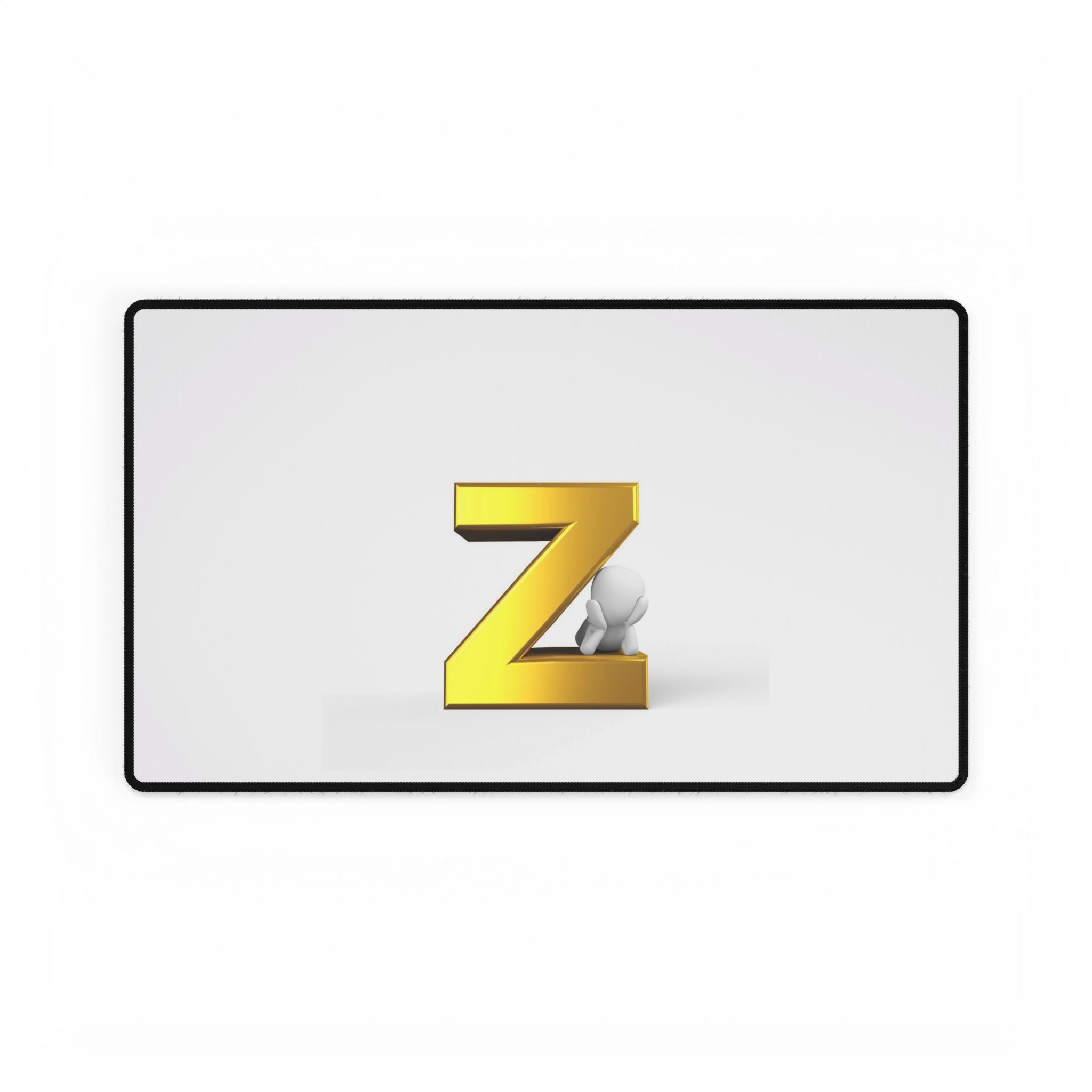 Tapis de bureau initial lettre Z or | Tapis de souris monogramme