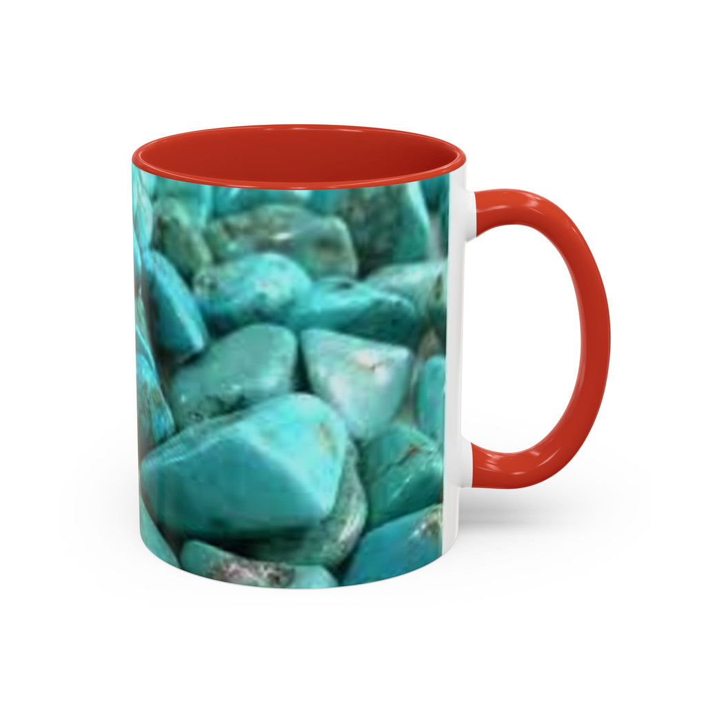 Turquoise Gemstones Accent Coffee Mug | 11oz 15oz
