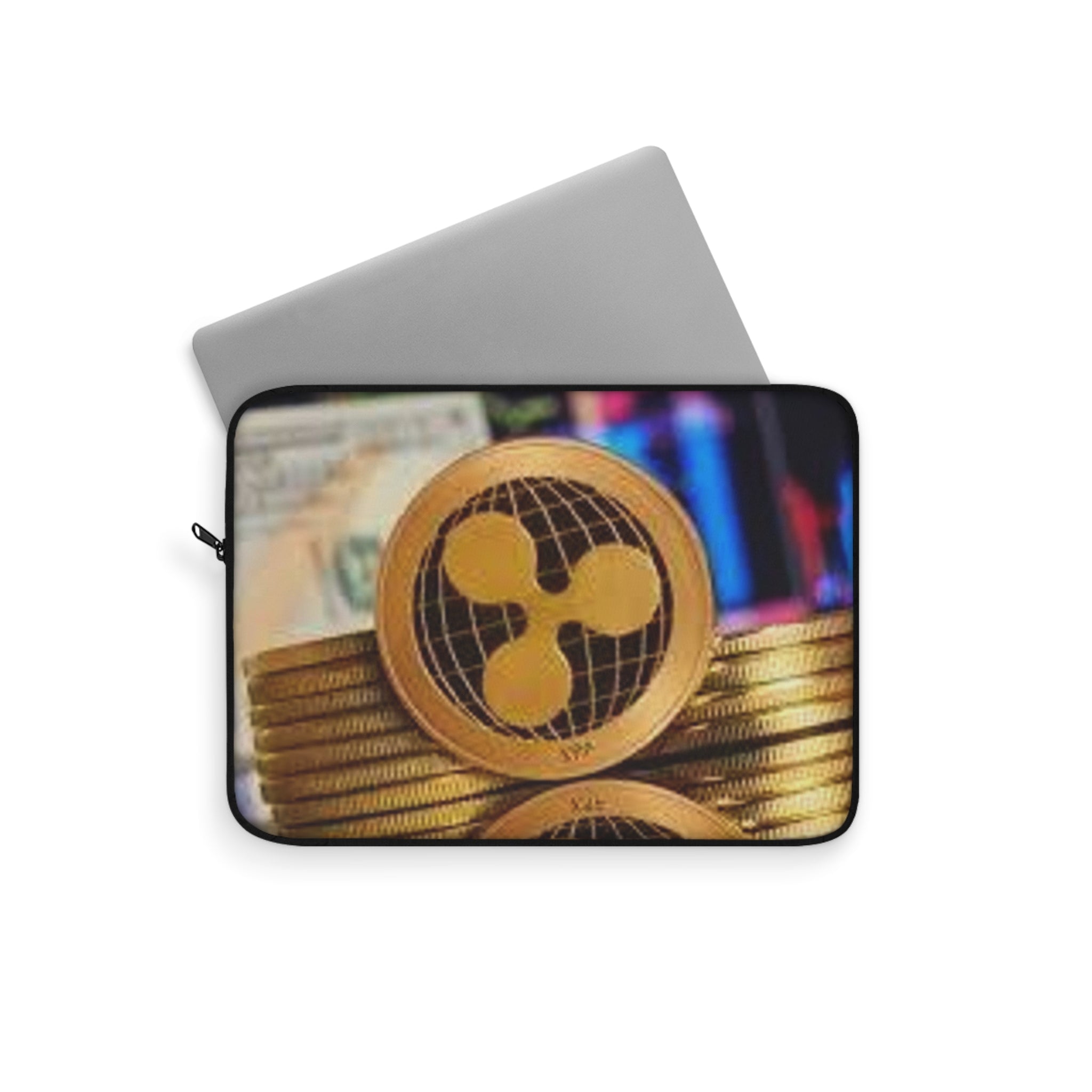 Ripple Coin Crypto Stack Laptop Sleeve | Cryptocurrency Ripple XRP Design