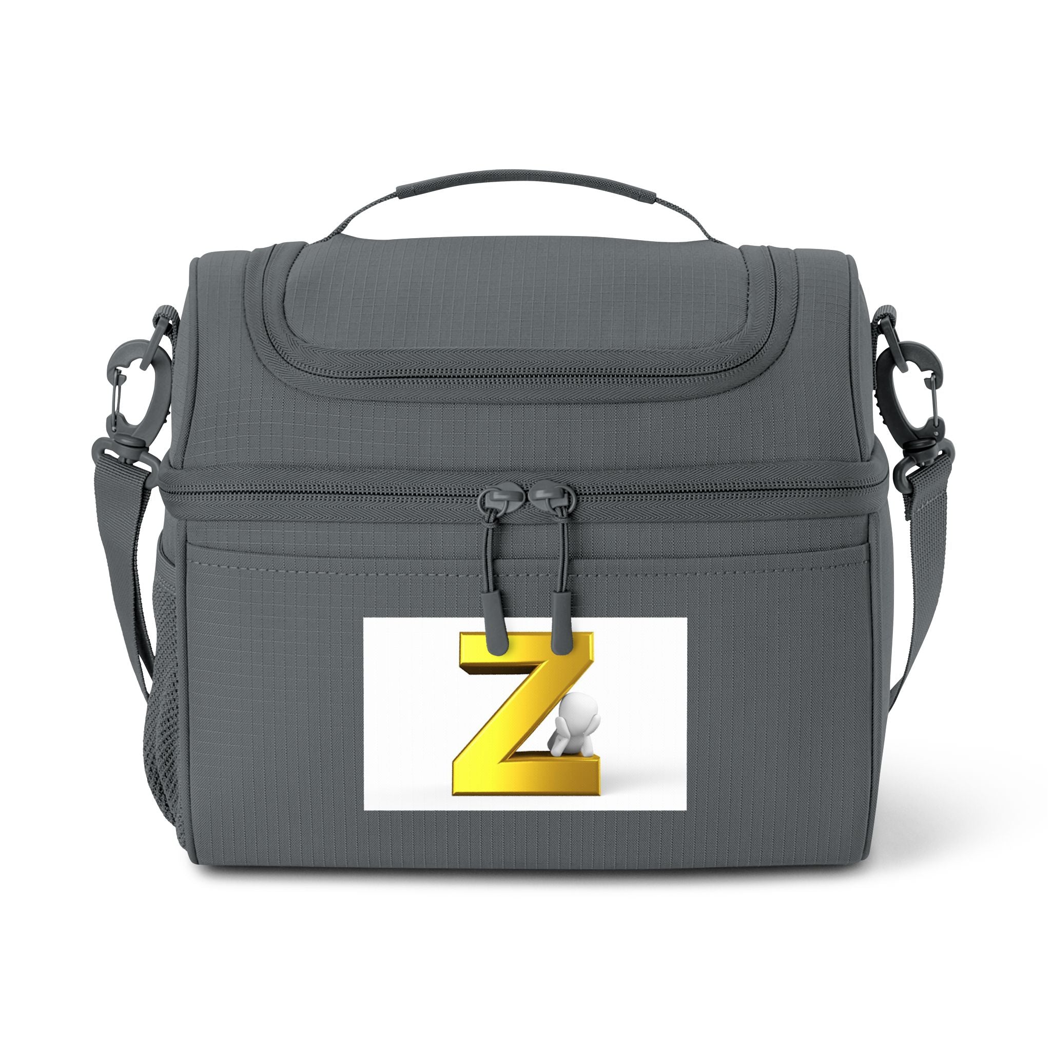 Gold Letter Z Initial Cooler Bag | Monogram Lunch Tote