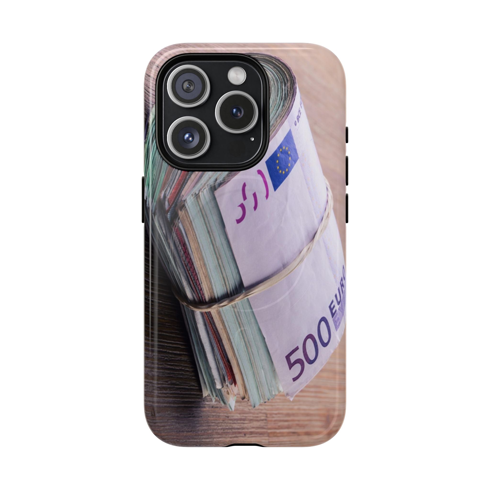 Coque de téléphone liasses de billets en euros | Coque iPhone rouleau de billets, Imprimé argent