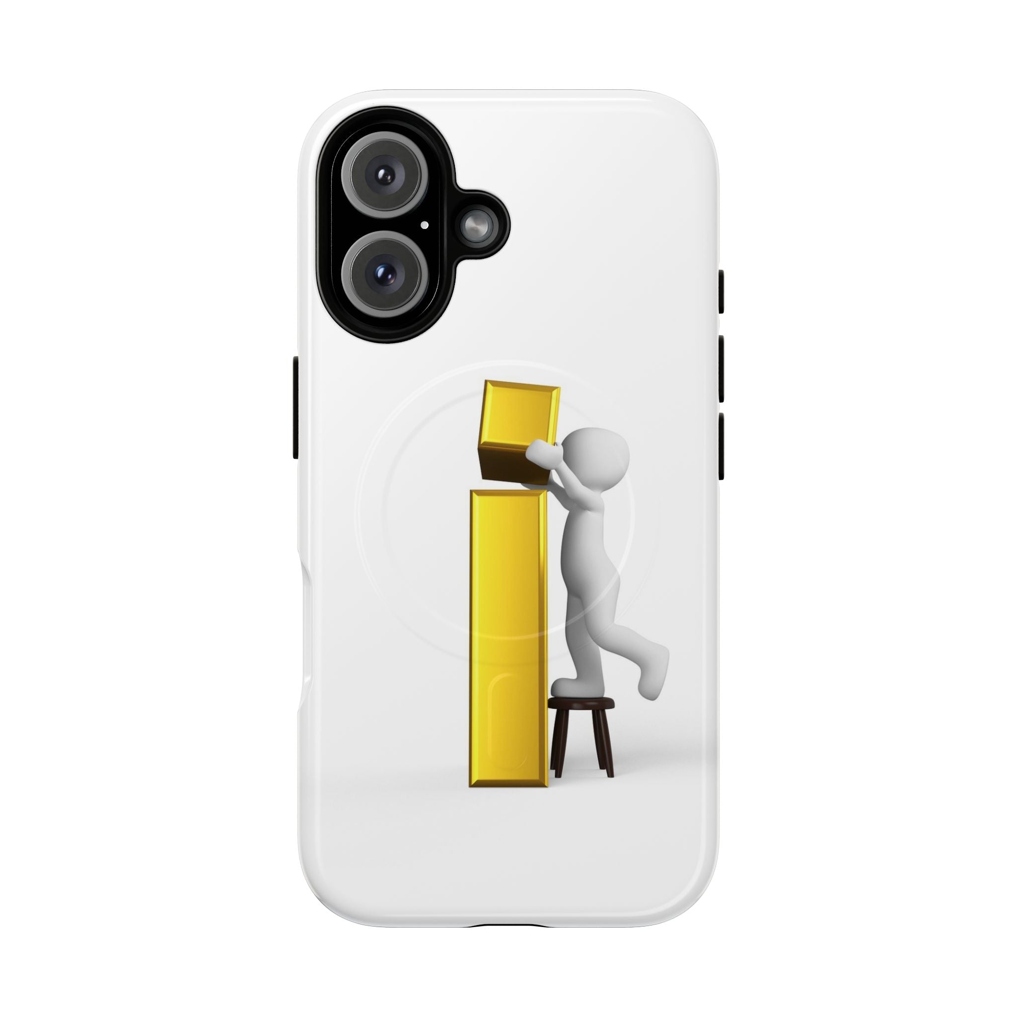 3D Character Gold Letter i phone case | Tough Magnetic Case