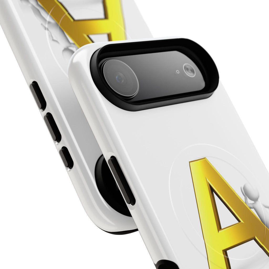 Gold Letter A Phone Case | Tough Magnetic Case, Initial Monogram