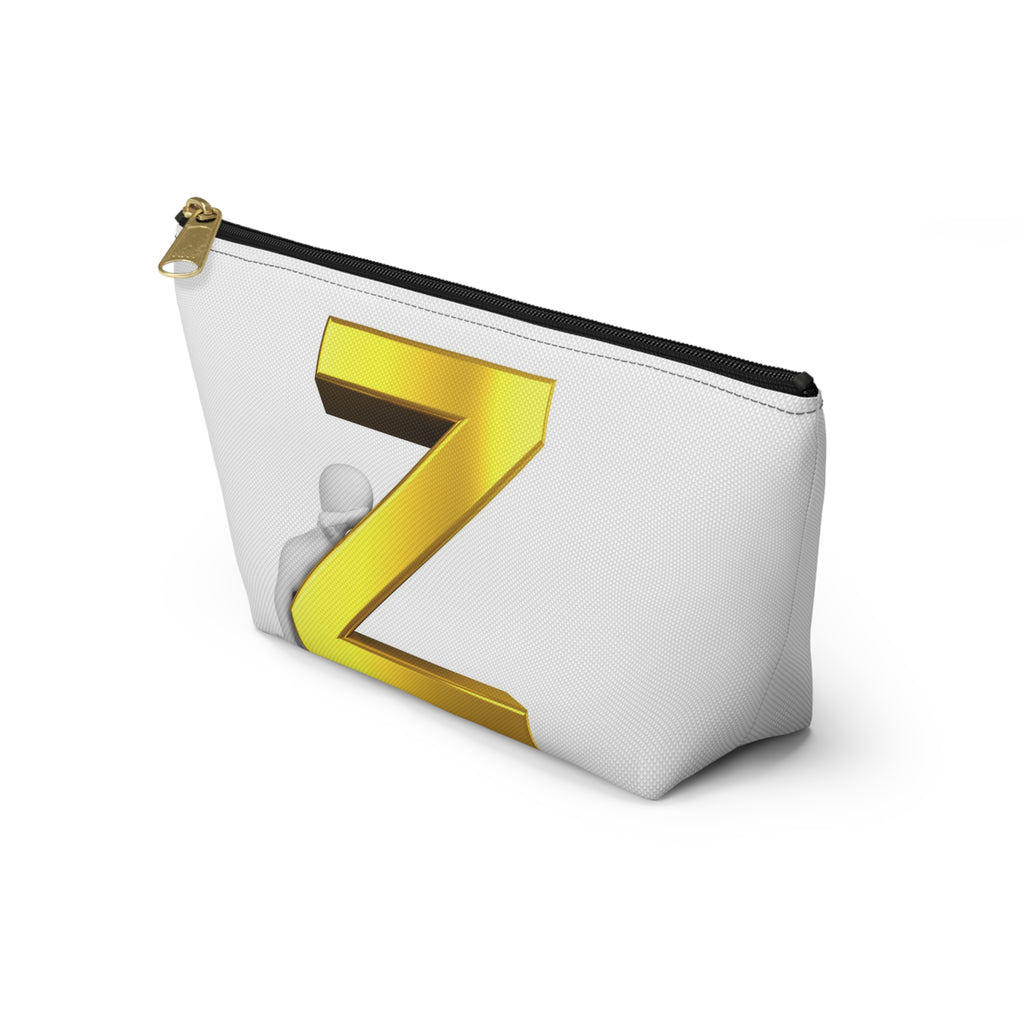 Gold Letter Z Accessory Pouch | Monogram Z Makeup Bag