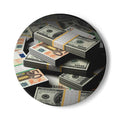 Stacked Cash ceramic coaster | money print, cork back, drink coaster