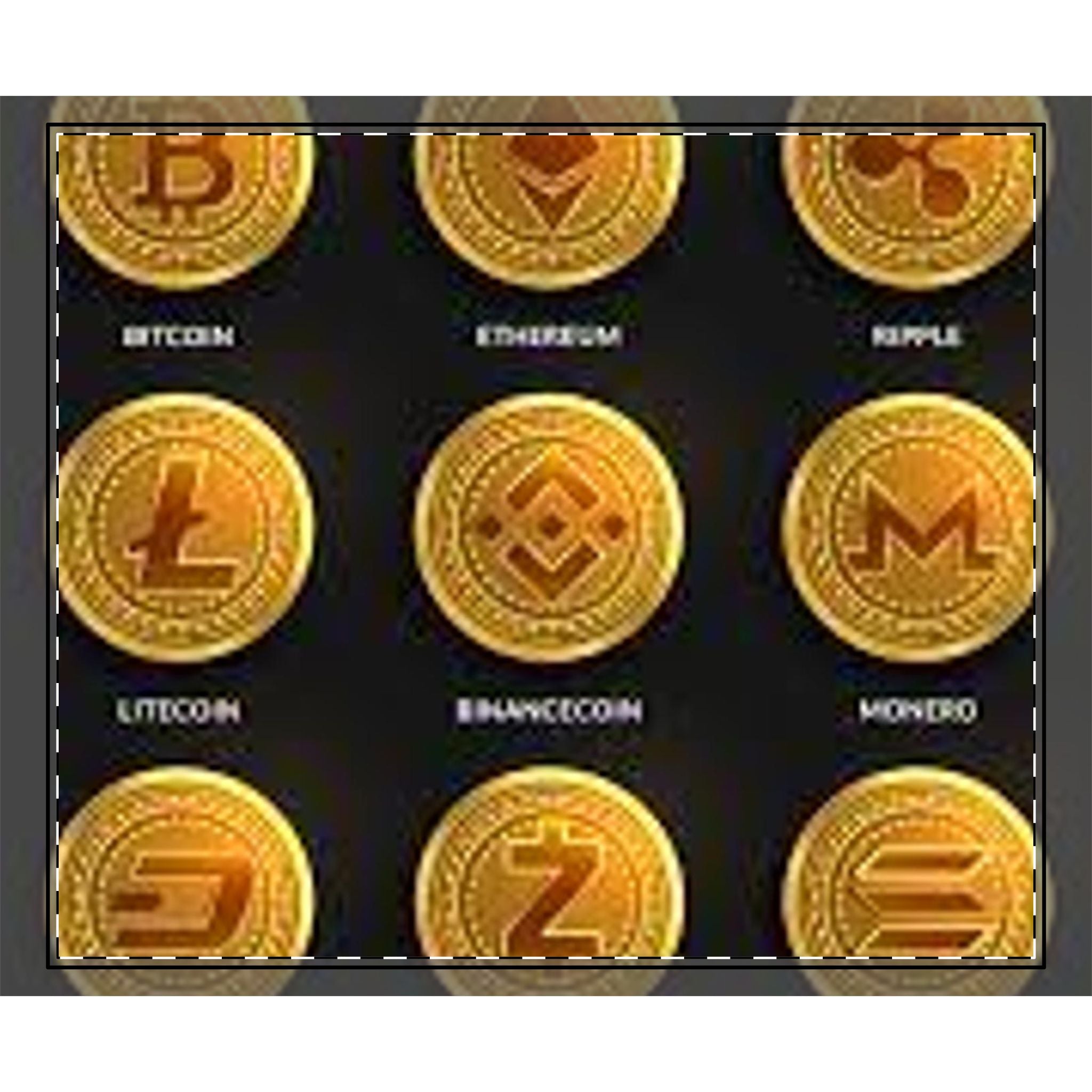 Couvre-lit Tissé Motif Pièces de Crypto | Bitcoin Ethereum Ripple Litecoin Binance