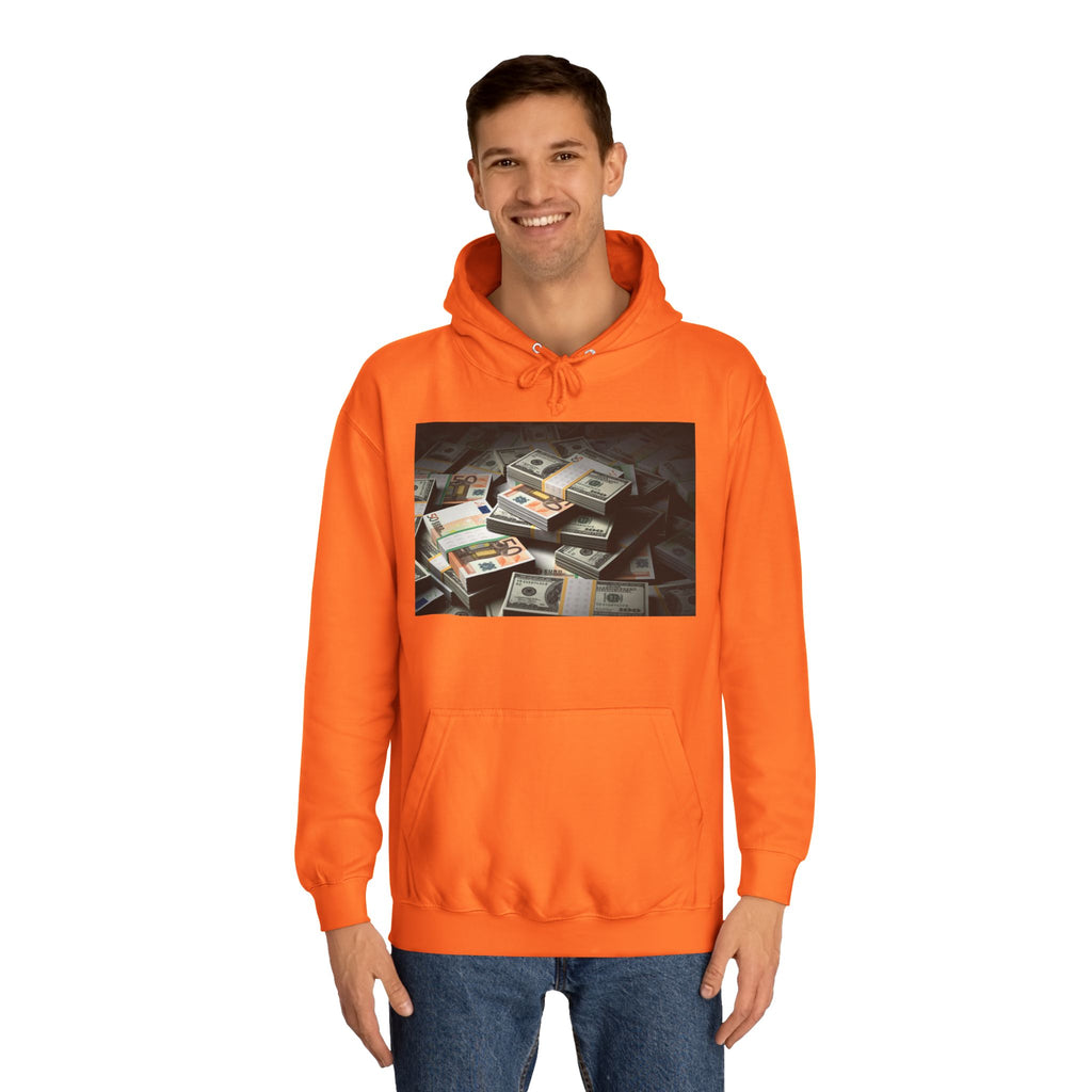 Stacked Cash Money Hoodie | Vintage Banknote Print, Stacks of Dollars
