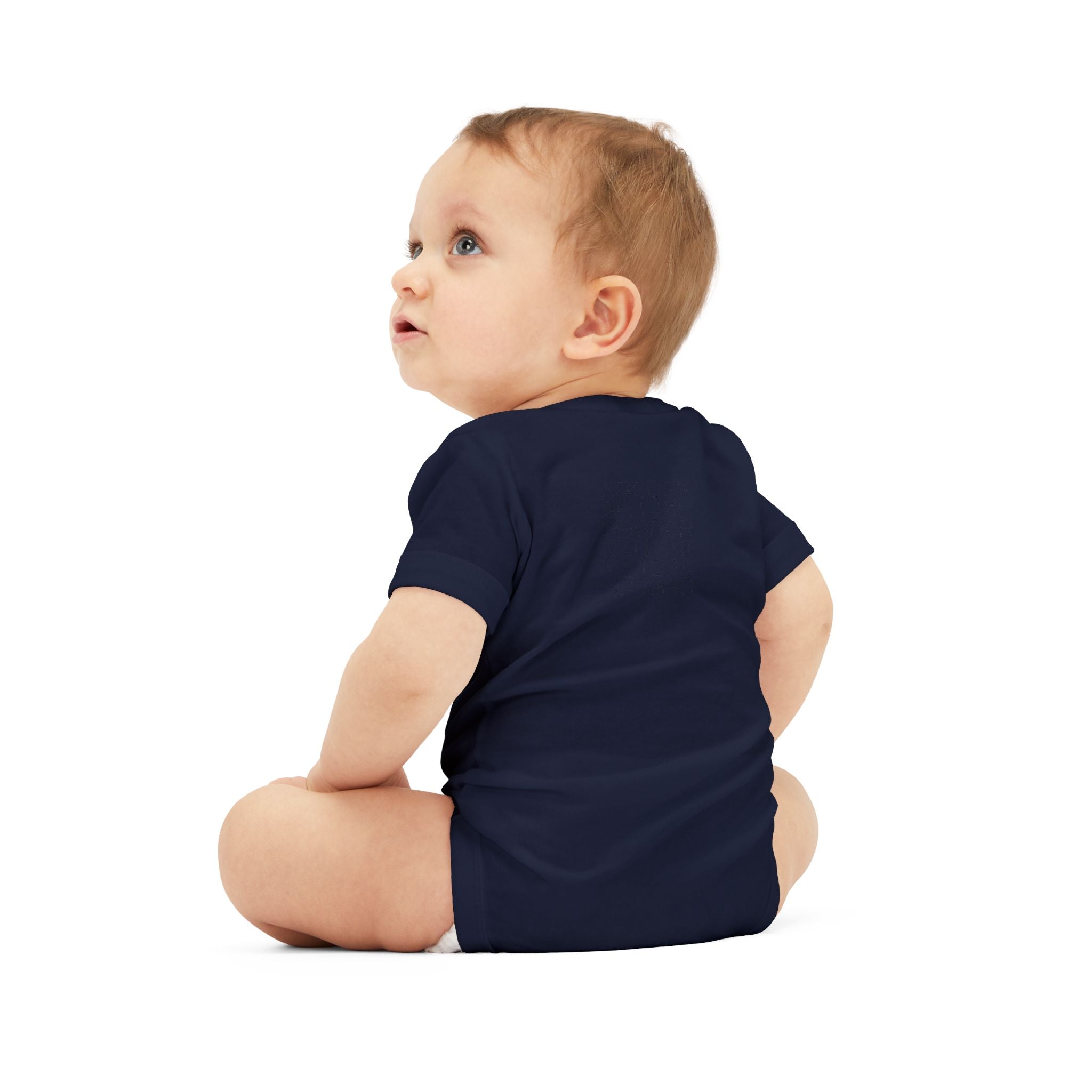 Minimal Dotted Alphabet Infant Onesie | Plain Baby Bodysuit