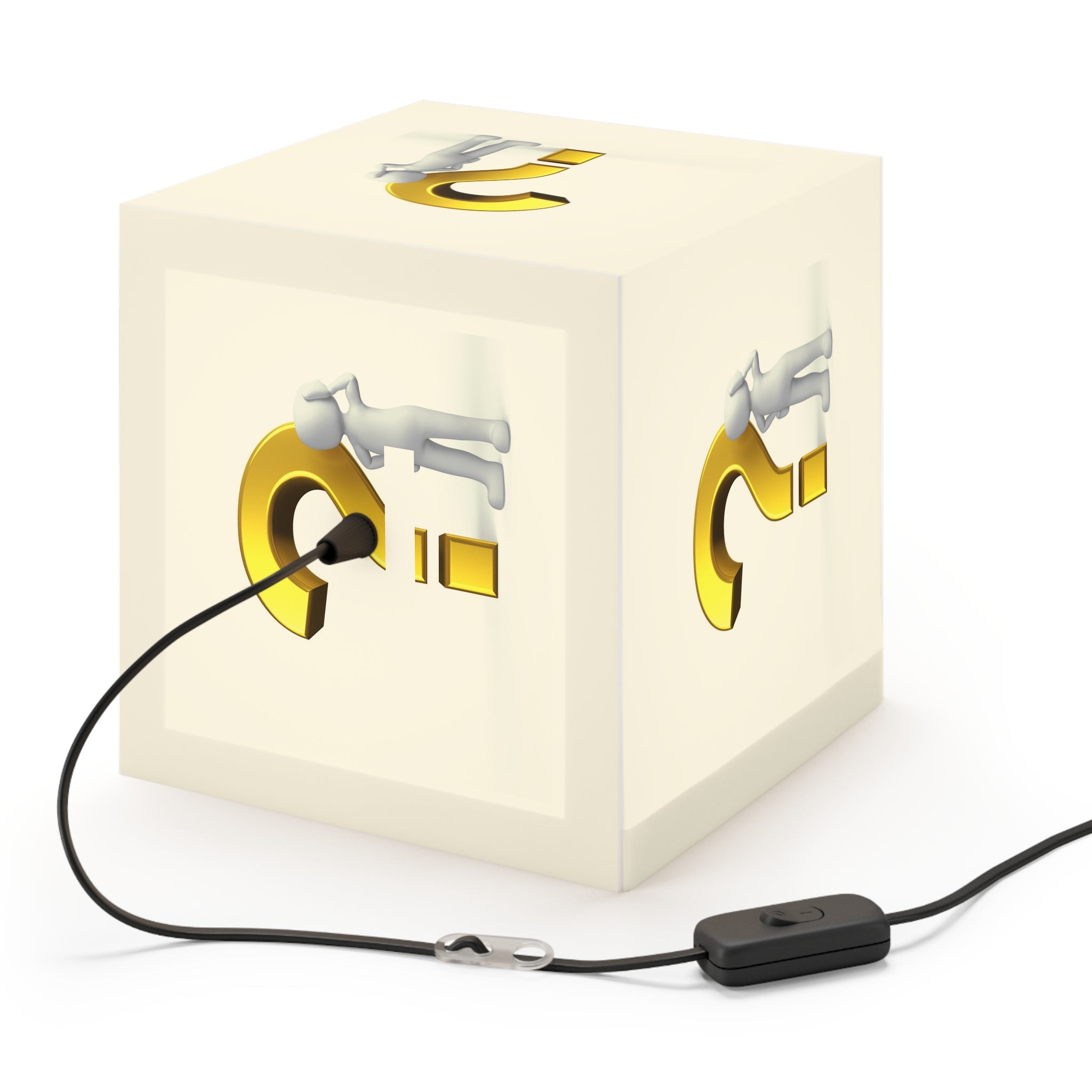 Question Mark Cube Lamp | Mystery Symbol Light Cube