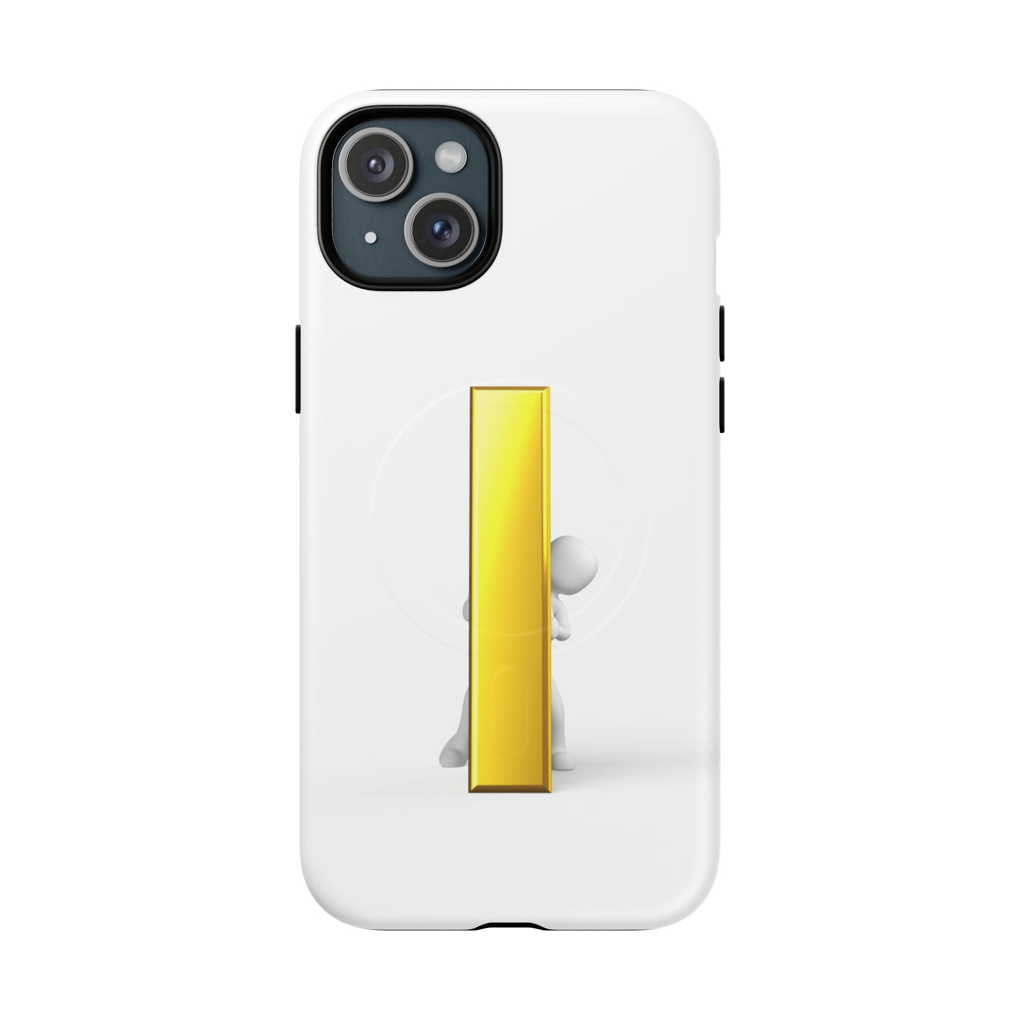 Yellow Gold Letter i 3D Figure phone case | Tough Magnetic Case