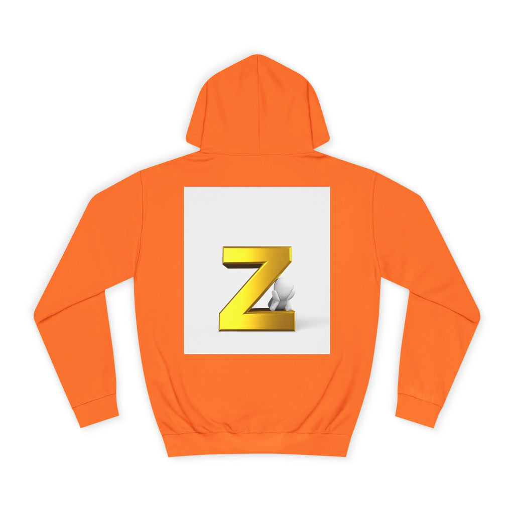 Gold 3D Letter Z Hoodie | Initial Monogram Pullover