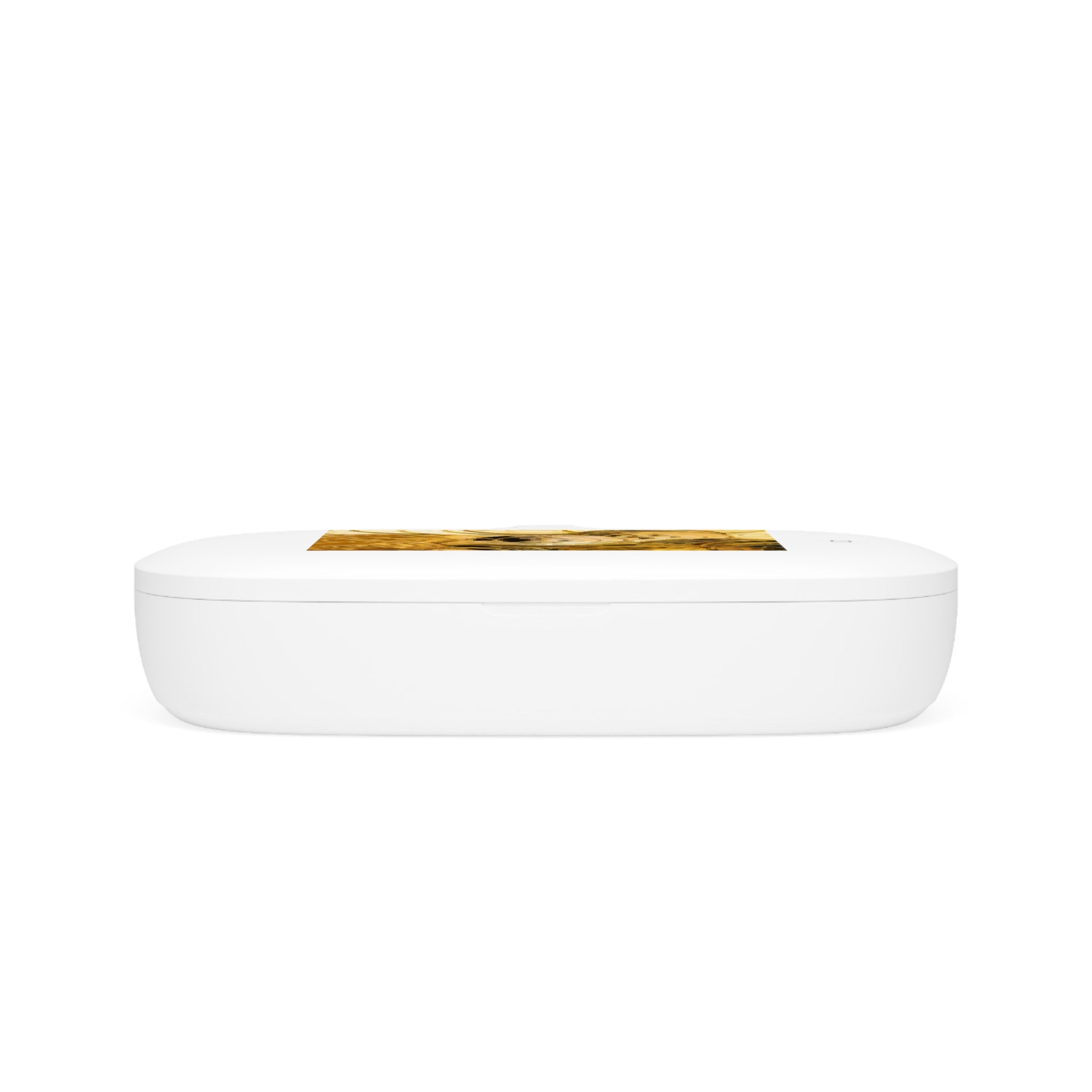Golden Bitcoin Coins UV Phone Sanitizer and Wireless Charging Pad | Crypto Design