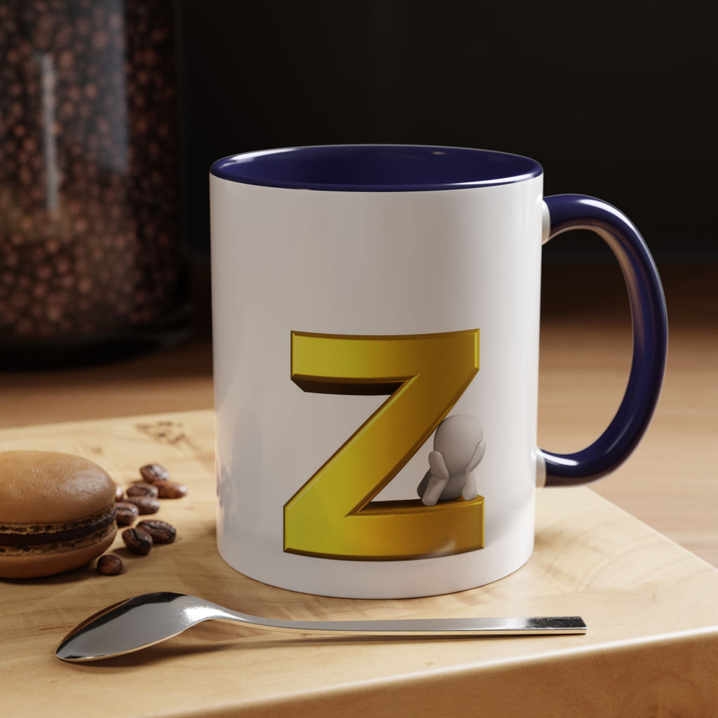 Gold Letter Z Initial Mug | Accent Coffee Mug 11oz or 15oz
