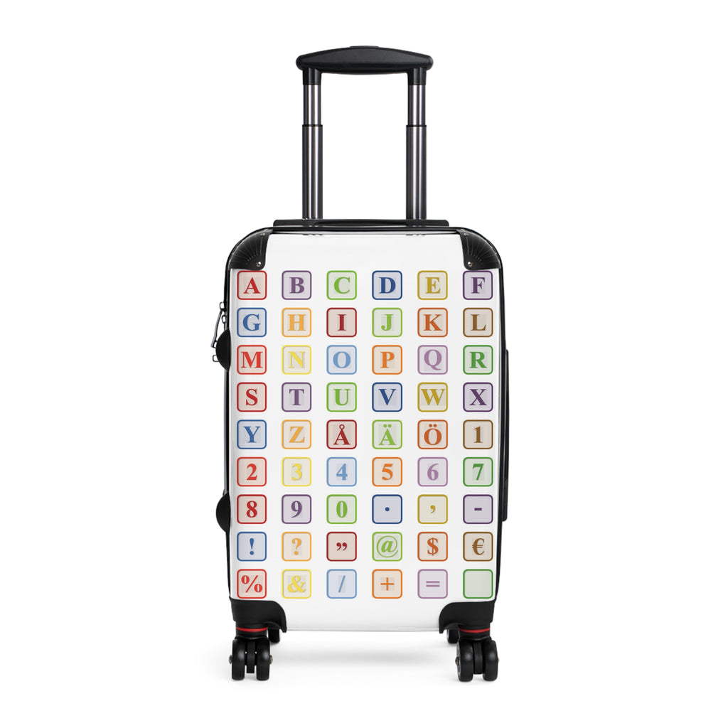 Alphabet Blocks Suitcase | Colorful Letters & Numbers Luggage