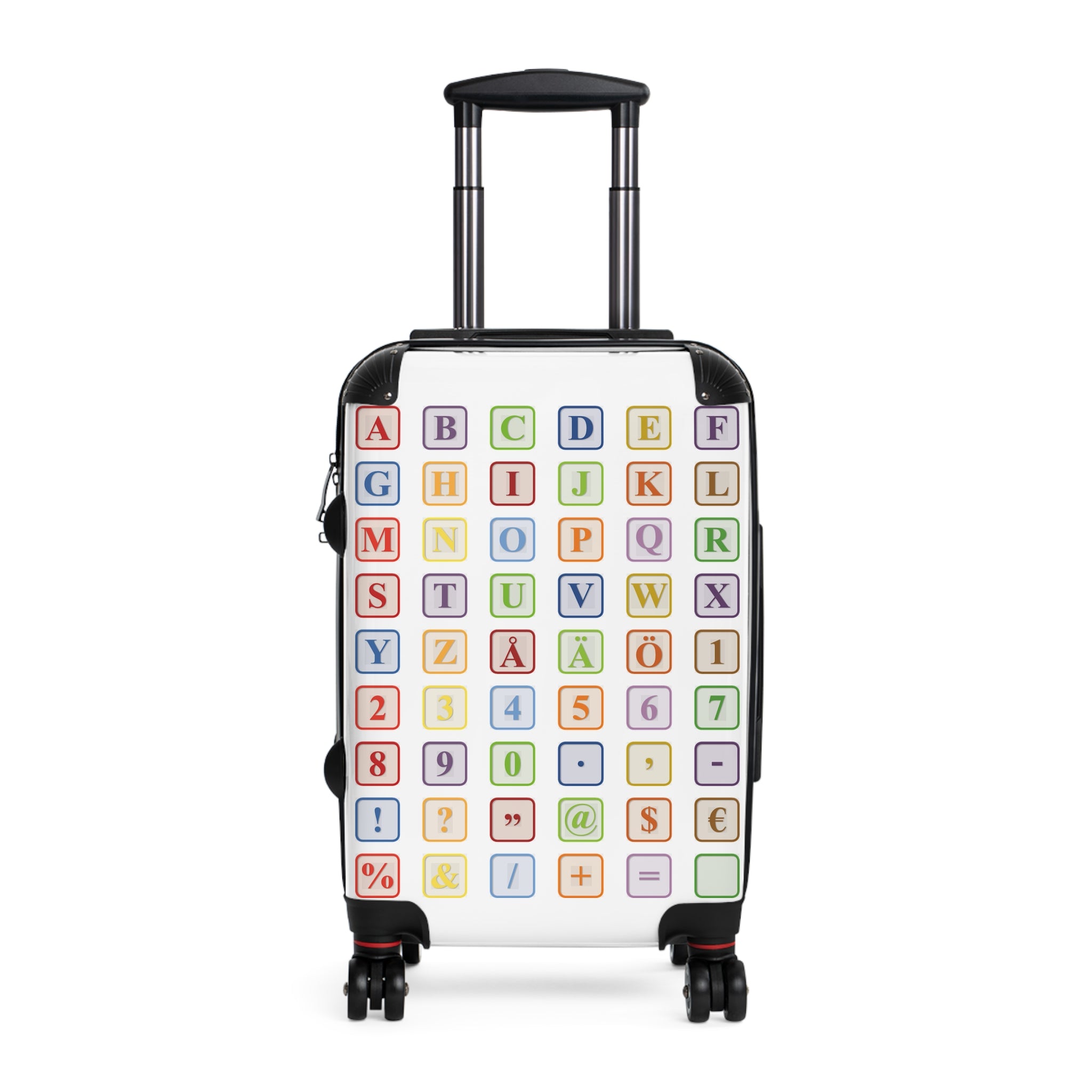 Alphabet Blocks Suitcase | Colorful Letters & Numbers Luggage