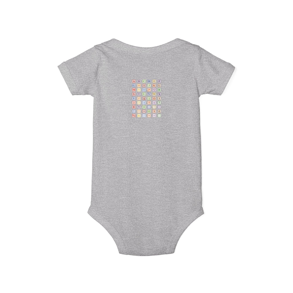 Colorful Alphabet Grid Infant One Piece | Baby Bodysuit
