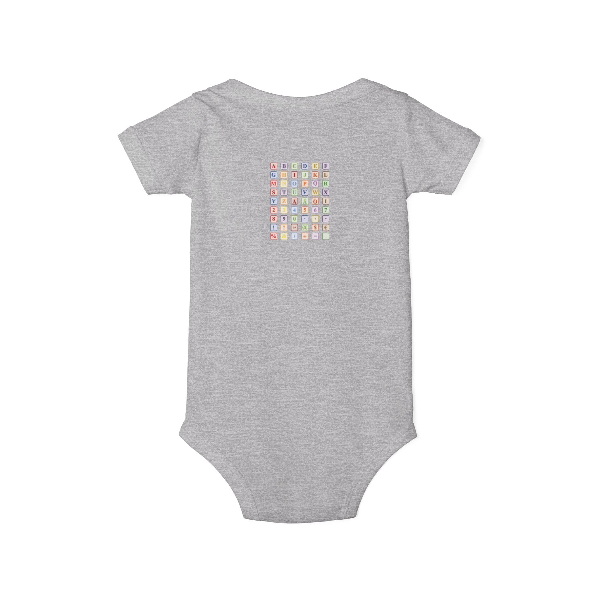 Colorful Alphabet Grid Infant One Piece | Baby Bodysuit