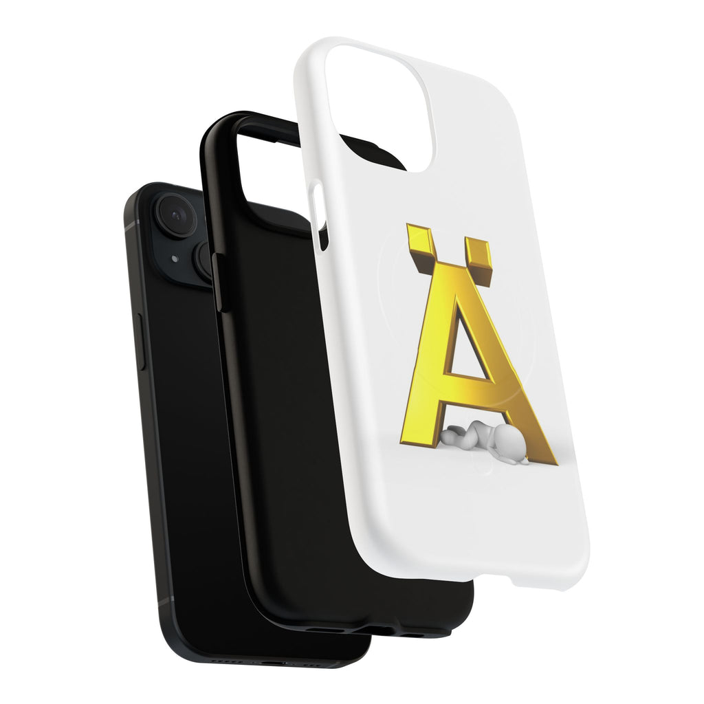 Gold Letter Ä Phone Case | Magnetic Tough Case, Initial Monogram