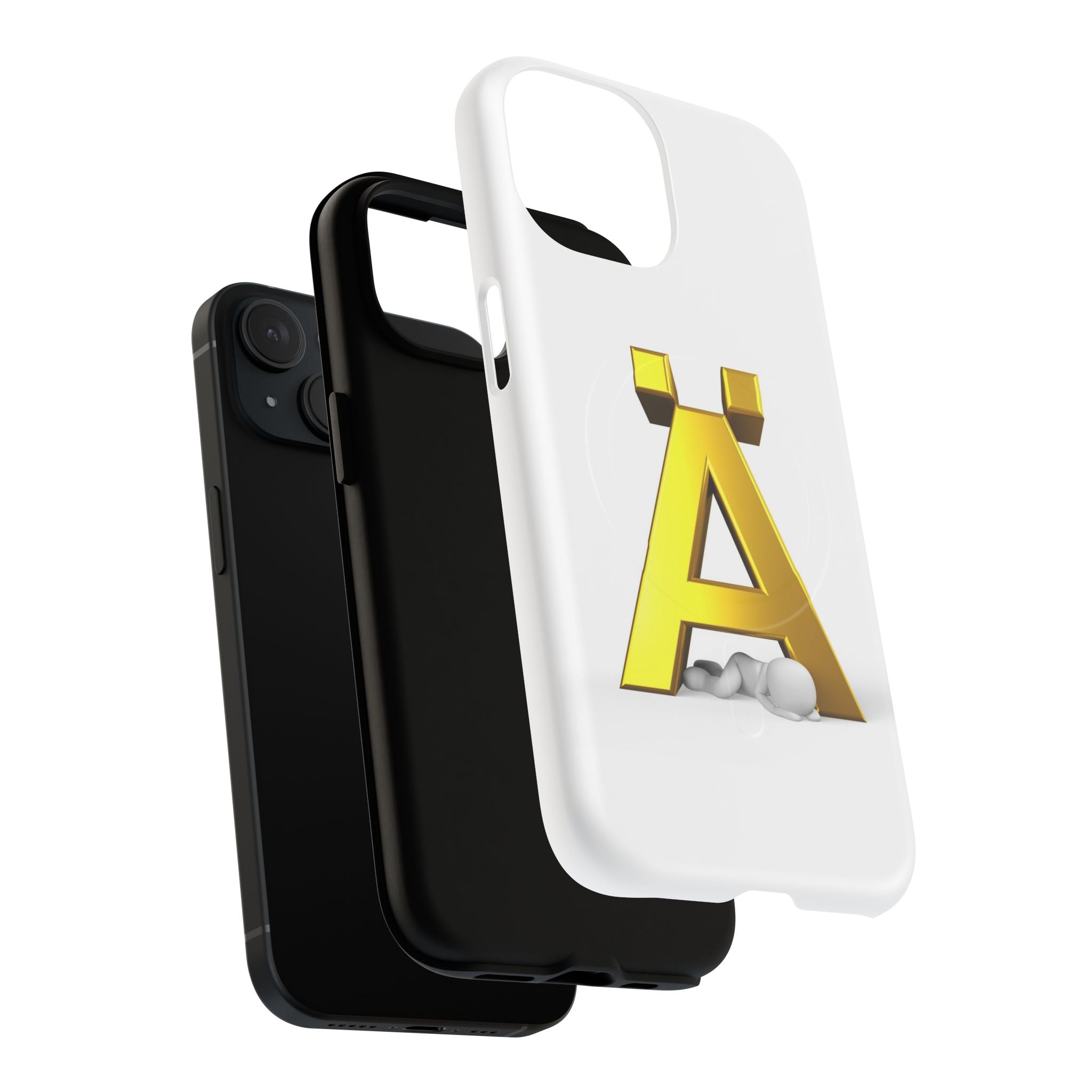 Gold Letter Ä Phone Case | Magnetic Tough Case, Initial Monogram