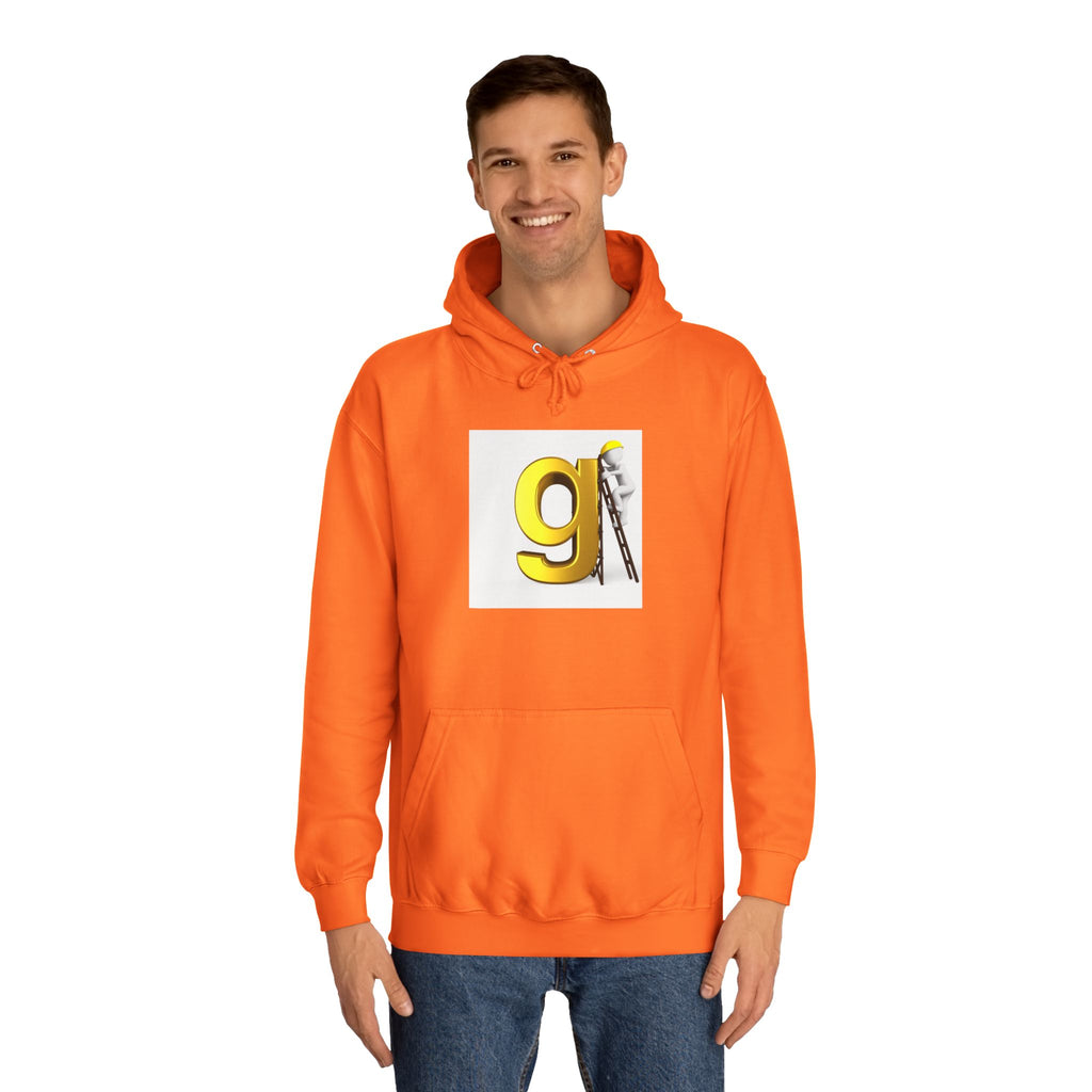 Gold Letter G with Painter Character Hoodie | Initial Monogram