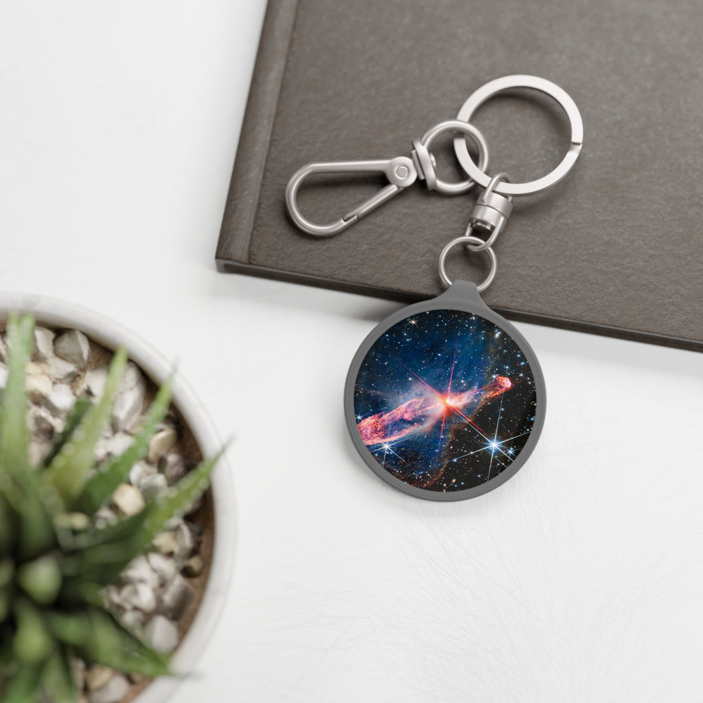Cosmic Nebula Keyring Tag | Space Galaxy Star Keychain