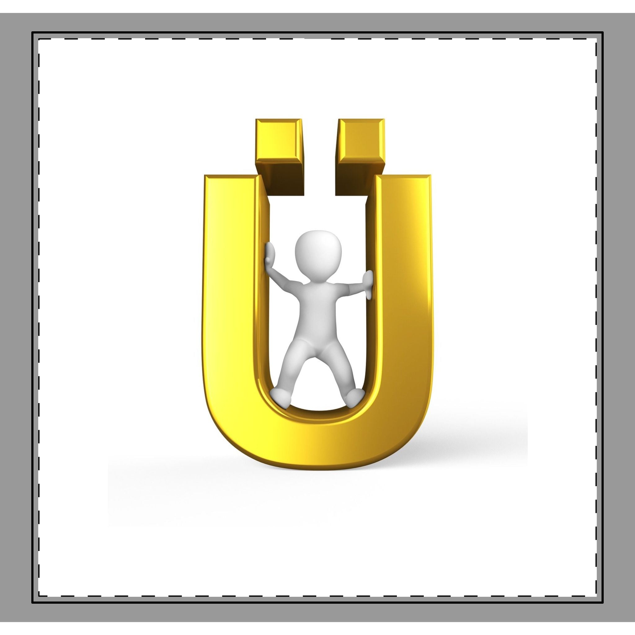 Golden Letter Ü with Figure Woven-Style Coverlet | Monogram Throw