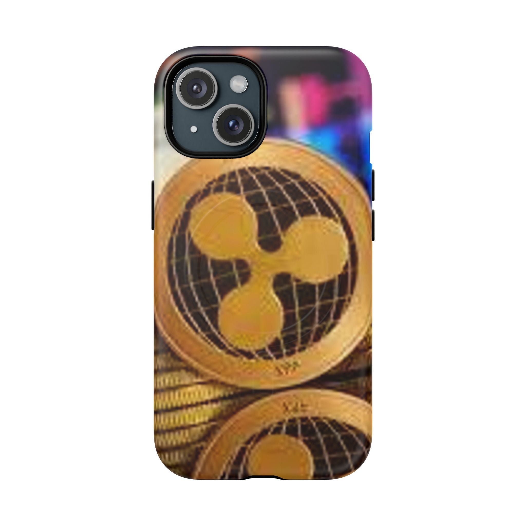 Coque de protection rigide magnétique design Ripple Coin | Coque de téléphone Crypto Ripple