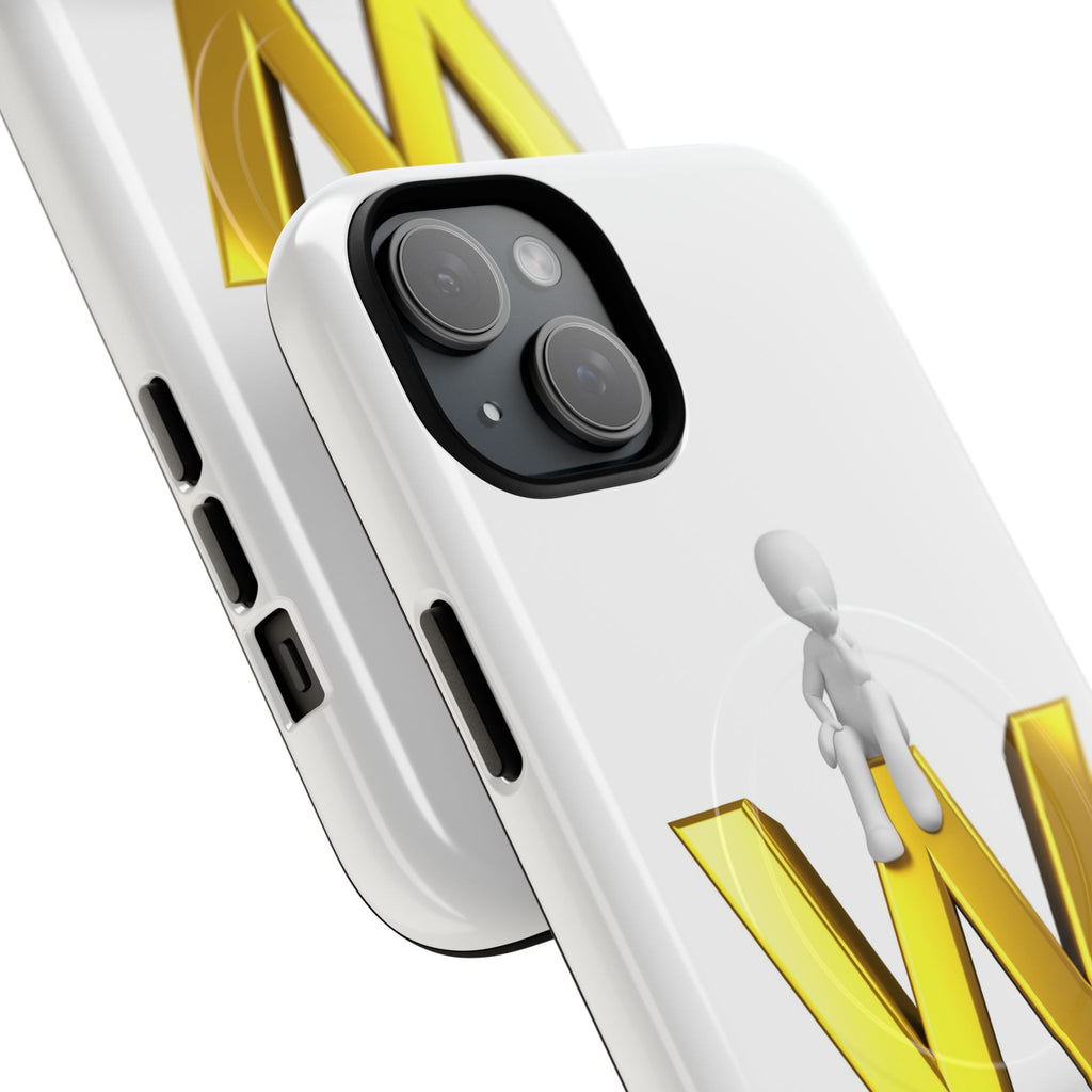 3D Stick Figure on Gold W Phone Case | Tough Magnetic Case