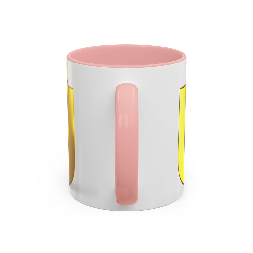 Tasse à café 3D « Lettre Ü dorée avec figurine stylisée » | Mug à anse de couleur