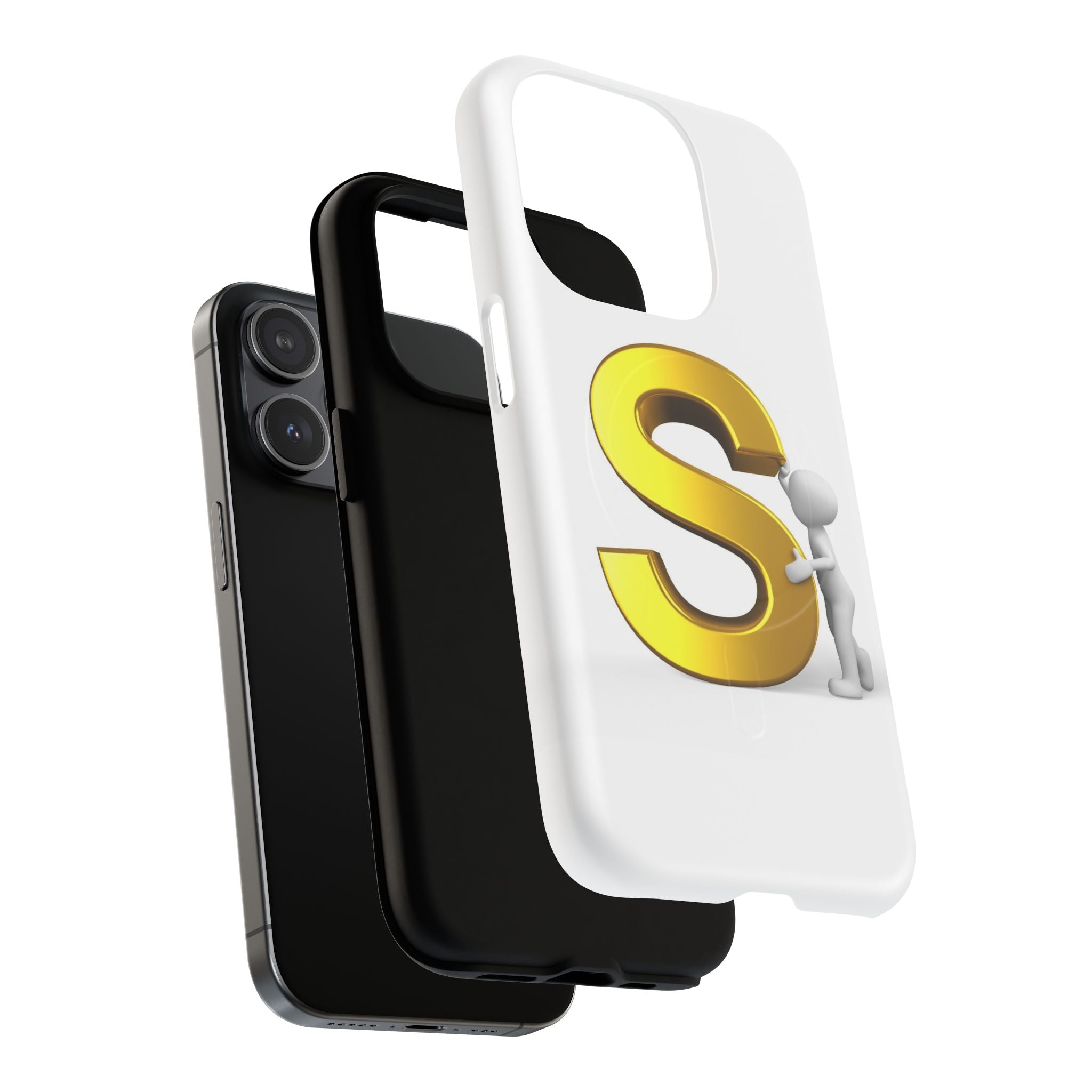 Gold Letter S Monogram Phone Case | Tough Magnetic Case