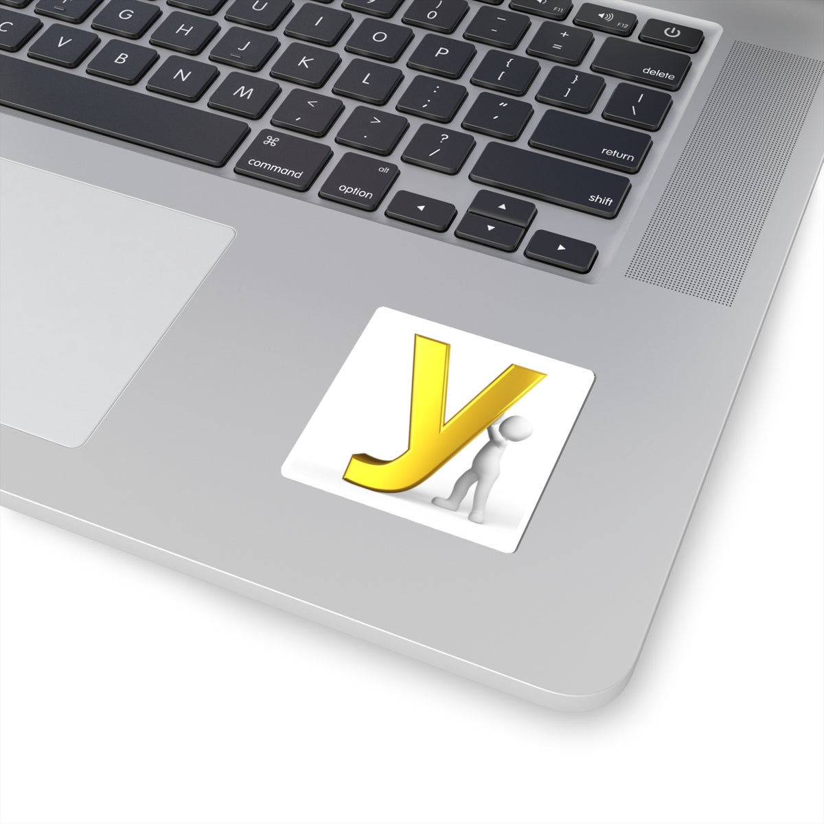 Yellow 3D Letter Y Sticker