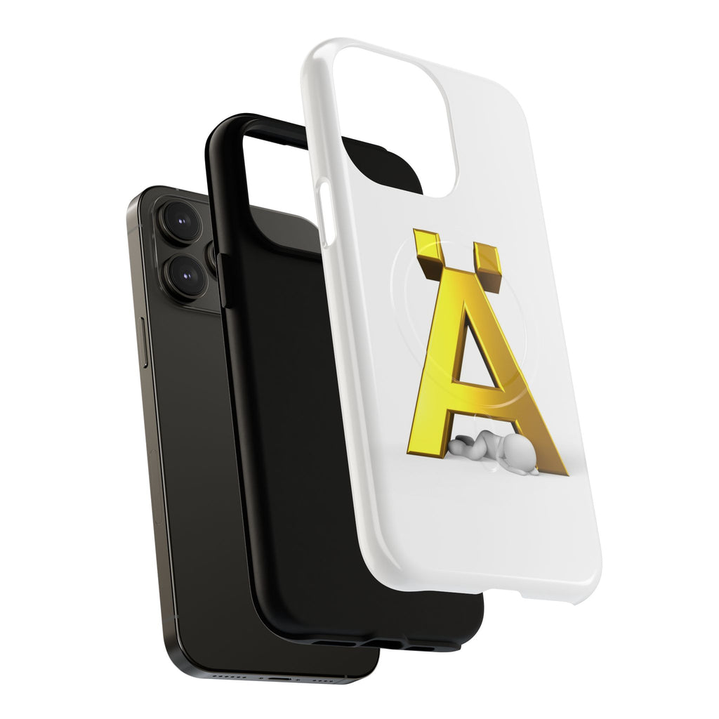 Gold Letter Ä Phone Case | Magnetic Tough Case, Initial Monogram