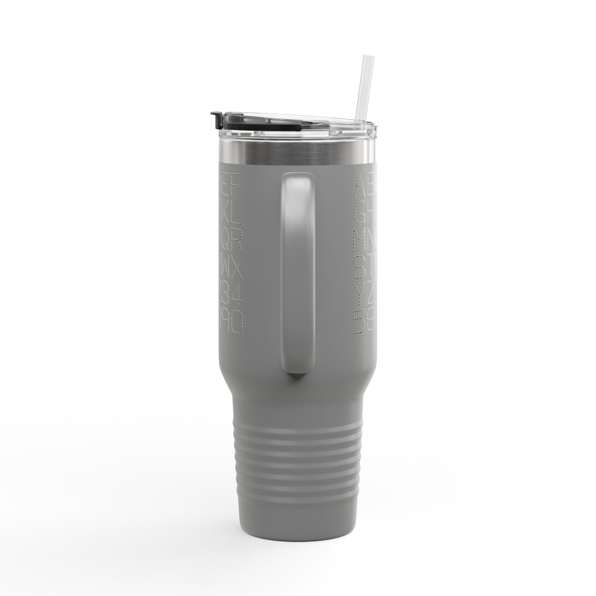 Alphabet Letters and Numbers Insulated Travel Mug | 40oz Tumbler