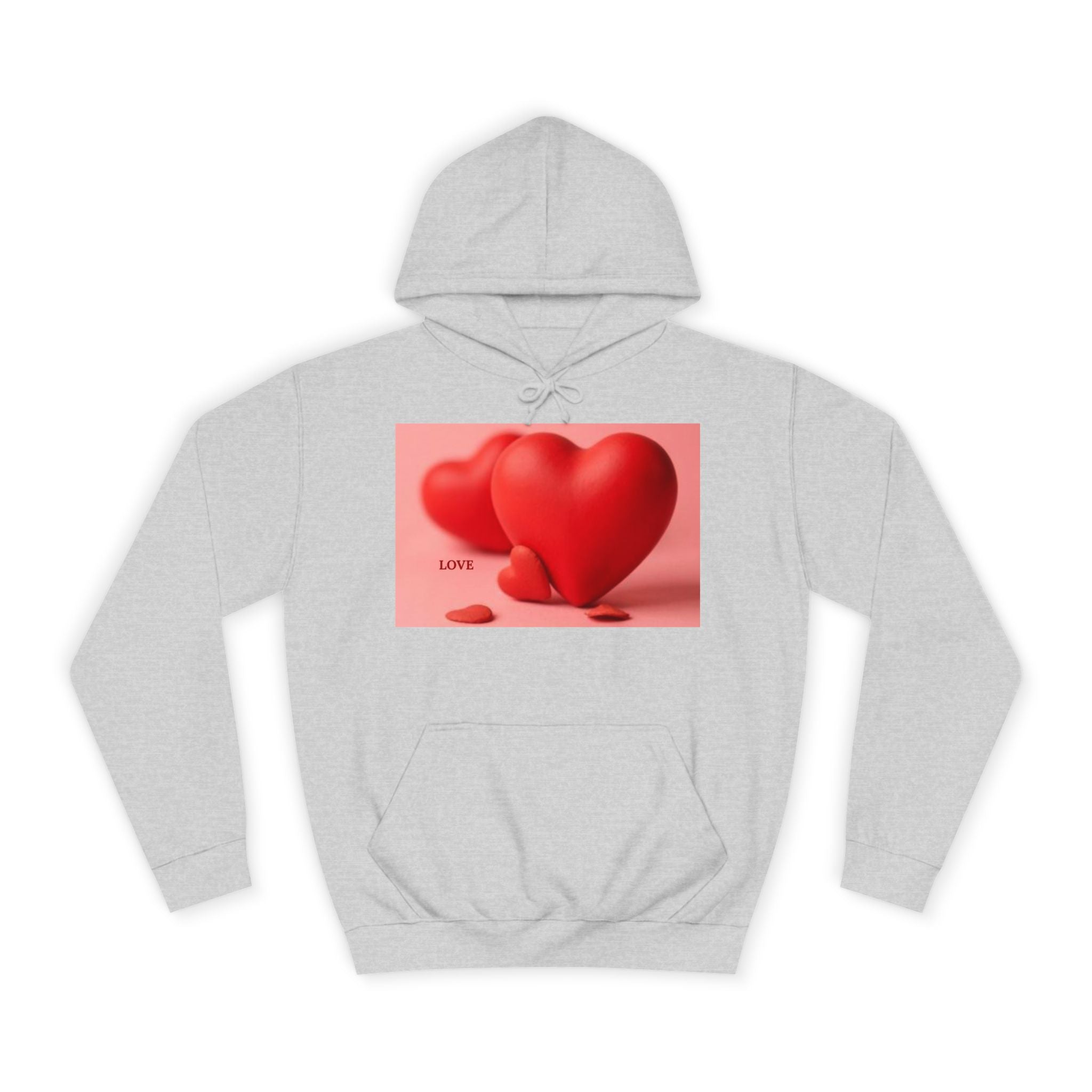Sweat à capuche illustré avec un cœur mignon en 3D | Pull graphique amour
