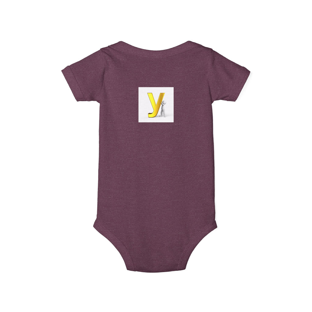Yellow Letter Y Initial Onesie | Infant Jersey One Piece