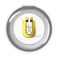 Gold Letter Ü Compact Travel Mirror | Pocket Makeup Mirror