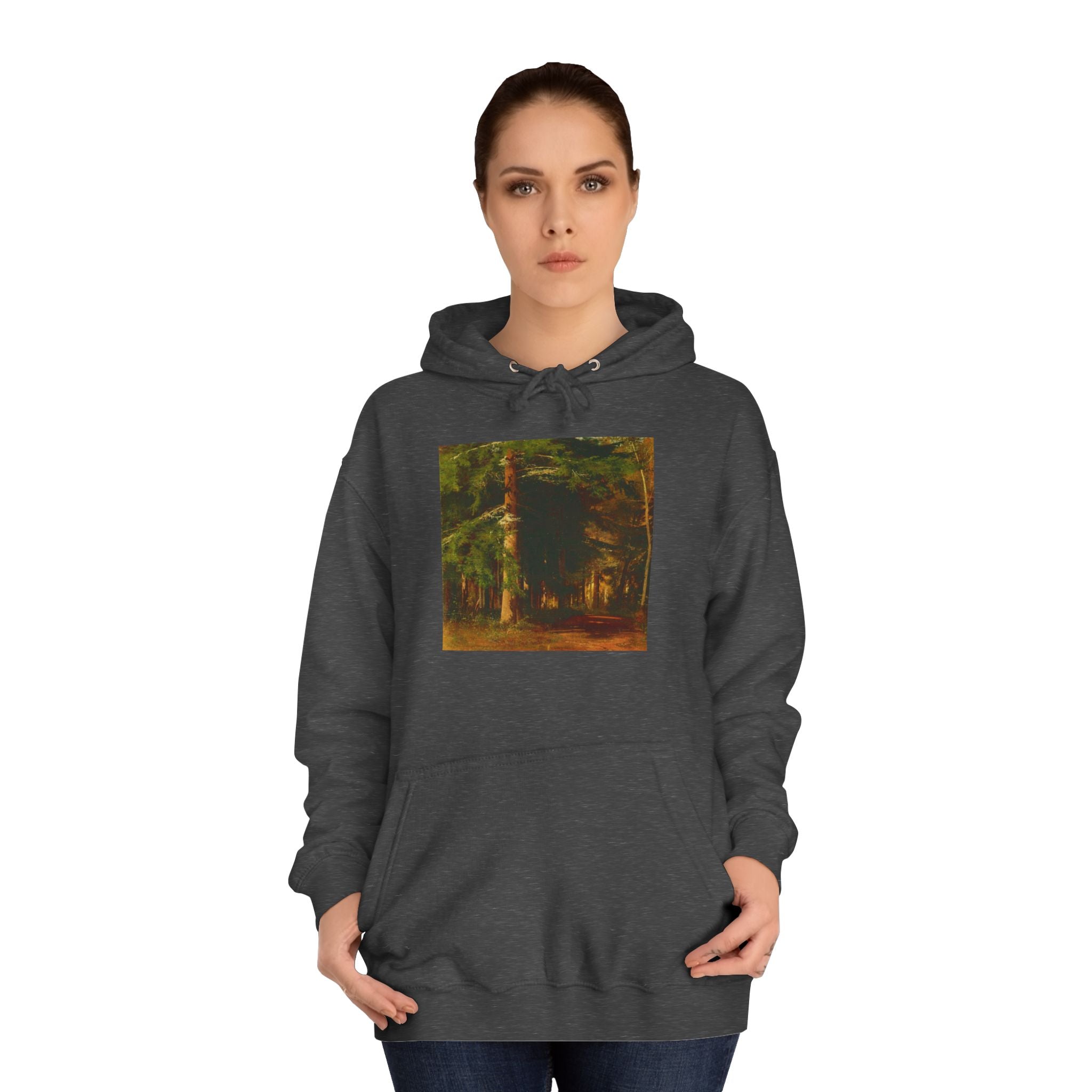 Forest Painting Hoodie | Vintage Woodland Trees Sweatshirt