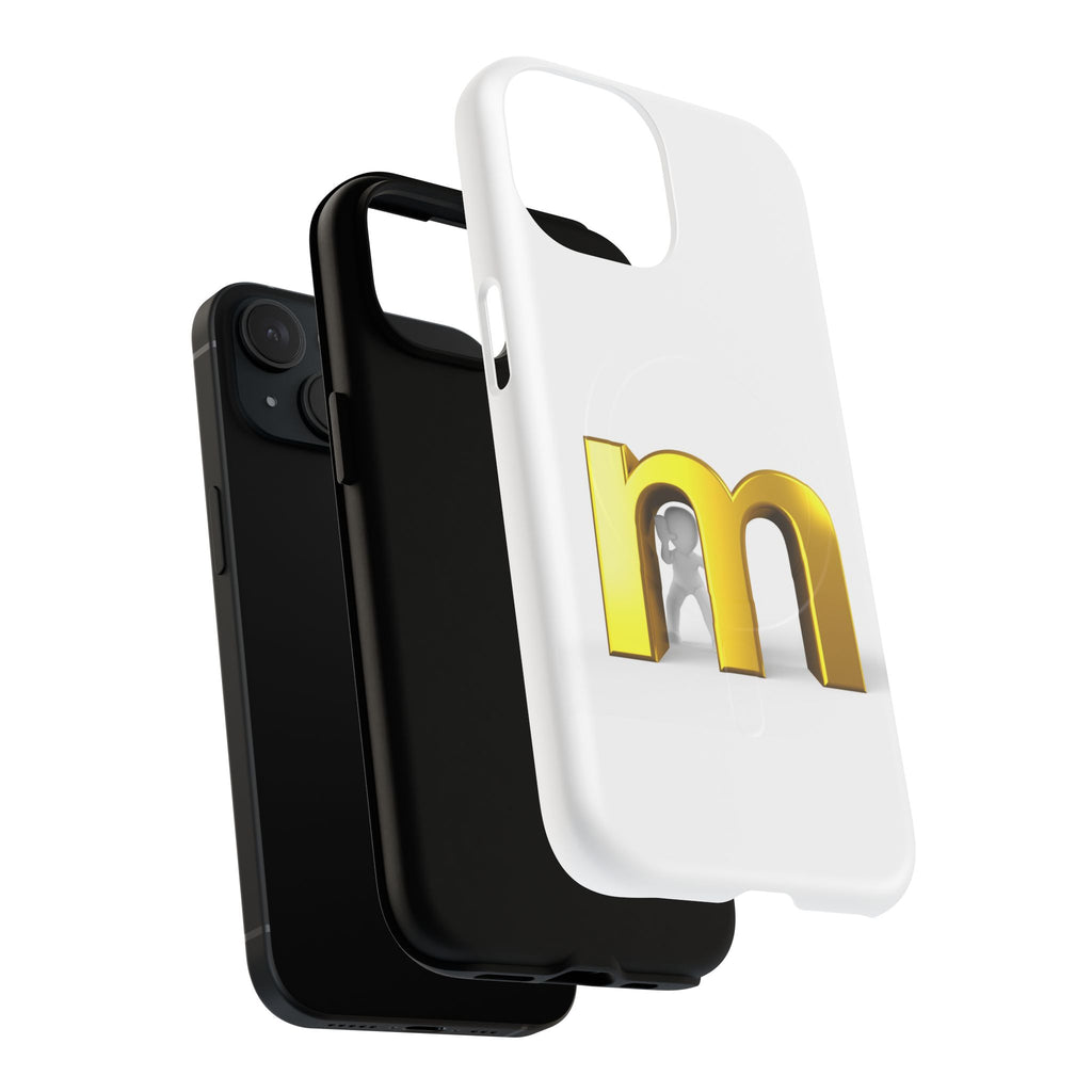 Gold Letter M phone case | Magnetic Tough Case, Monogram Initial