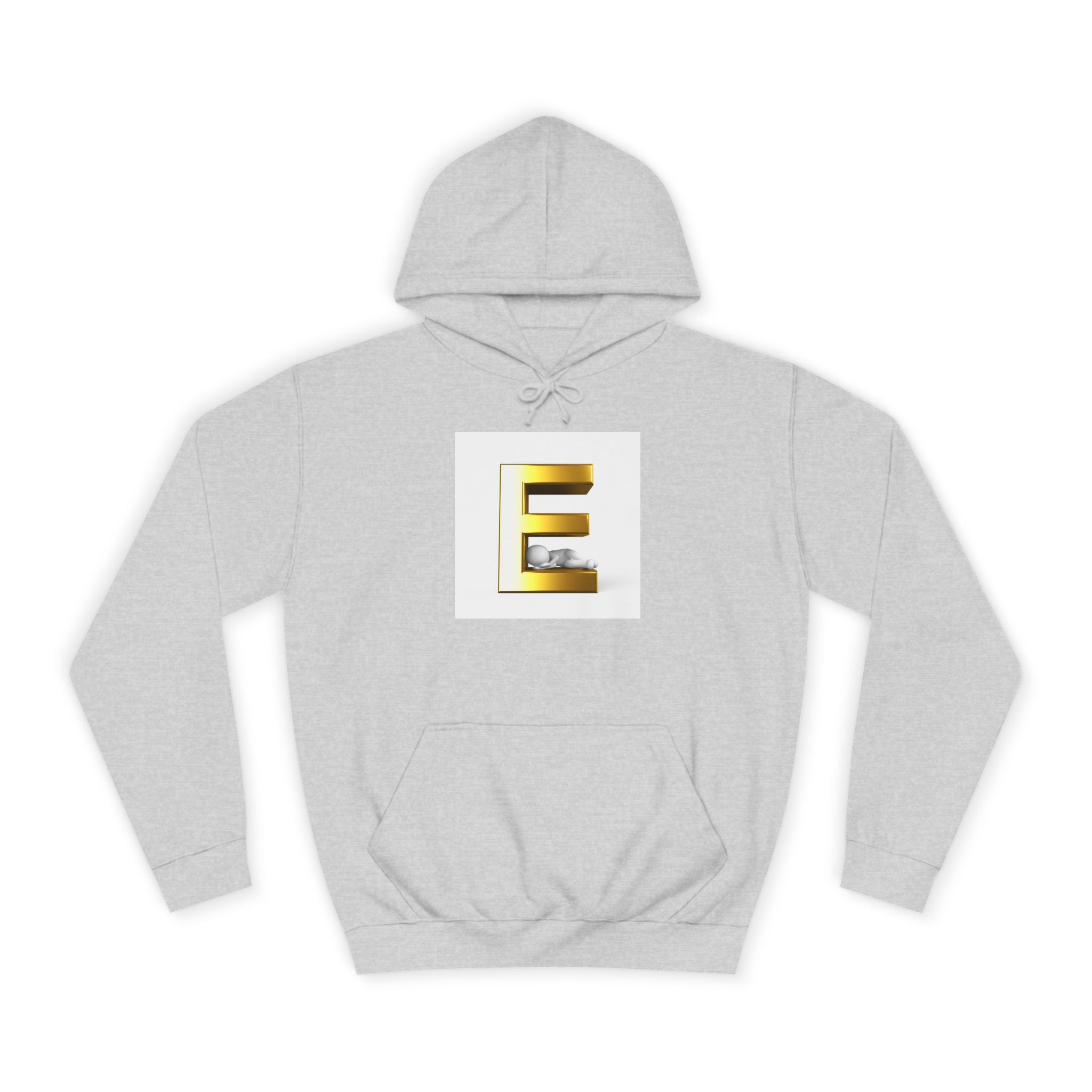 Sweat à capuche lettre E 3D dorée | Sweat-shirt initial monogramme