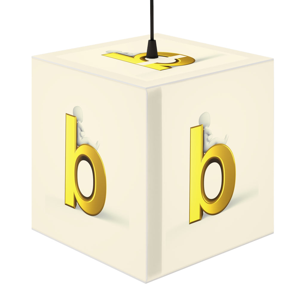 Gold Letter B Light Cube Lamp | Alphabet Nursery Night Light