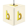 Gold Letter B Light Cube Lamp | Alphabet Nursery Night Light