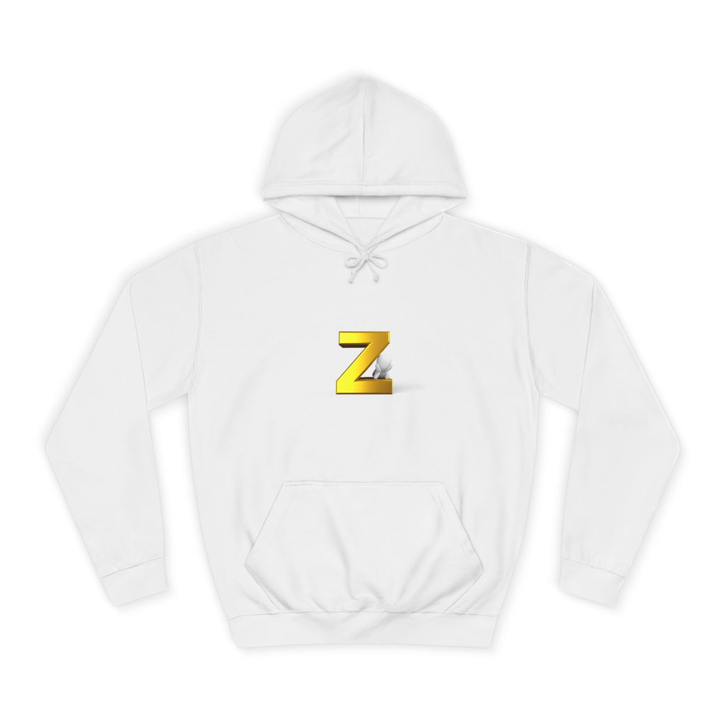 Gold 3D Letter Z Hoodie | Initial Monogram Pullover