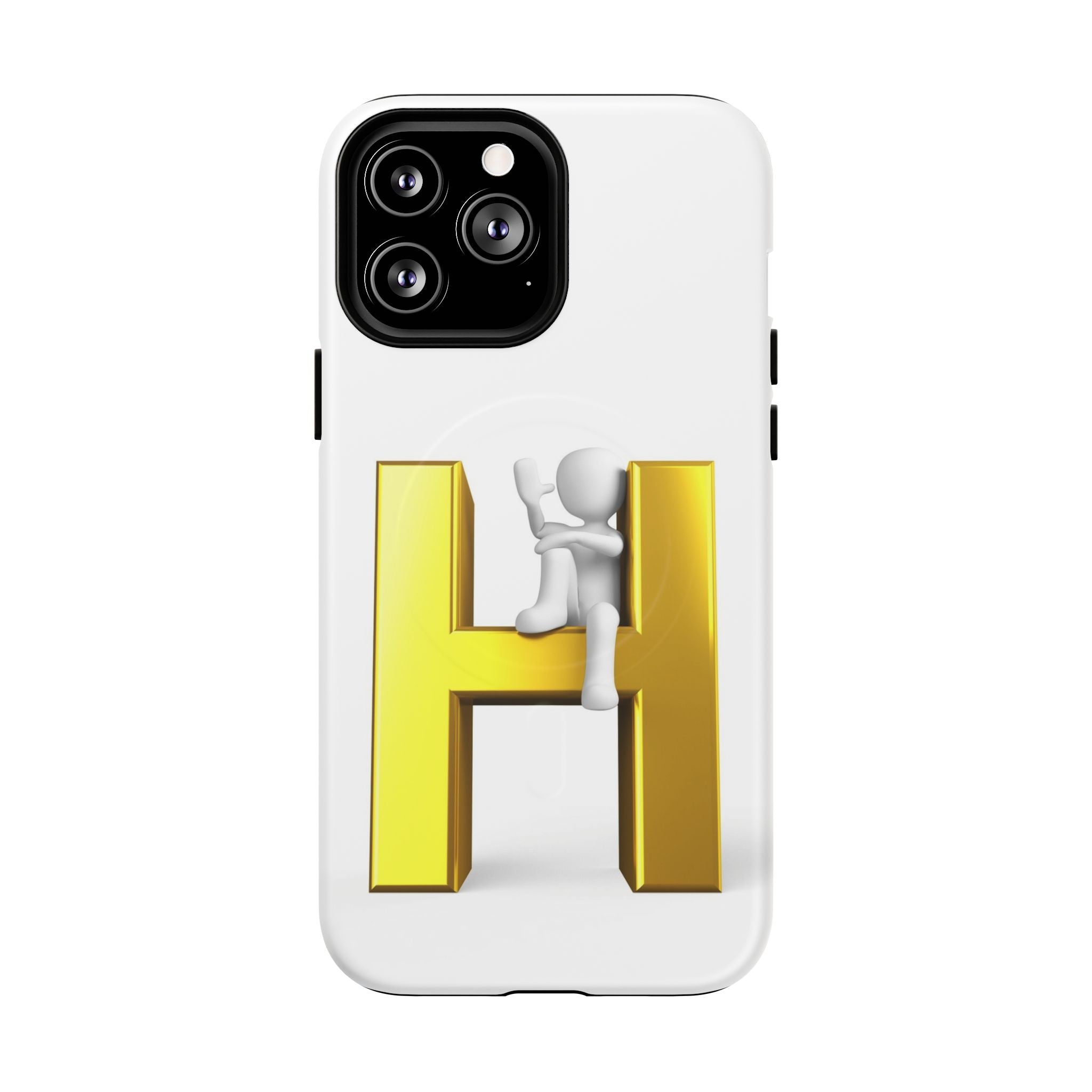 Coque de téléphone Grimpante Lettre H Dorée | Coque Magnétique Robuste