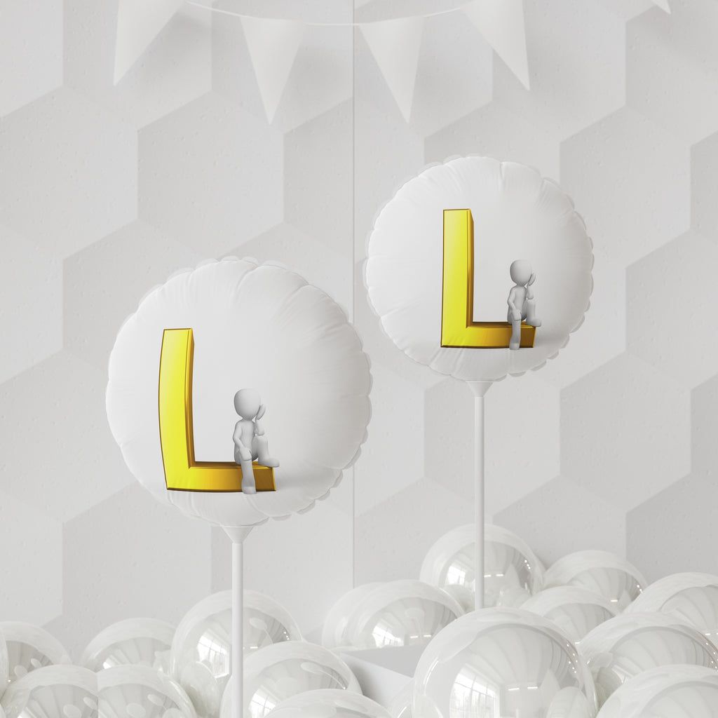 Letter L Character Balloon | 11" Round Mylar Balloon