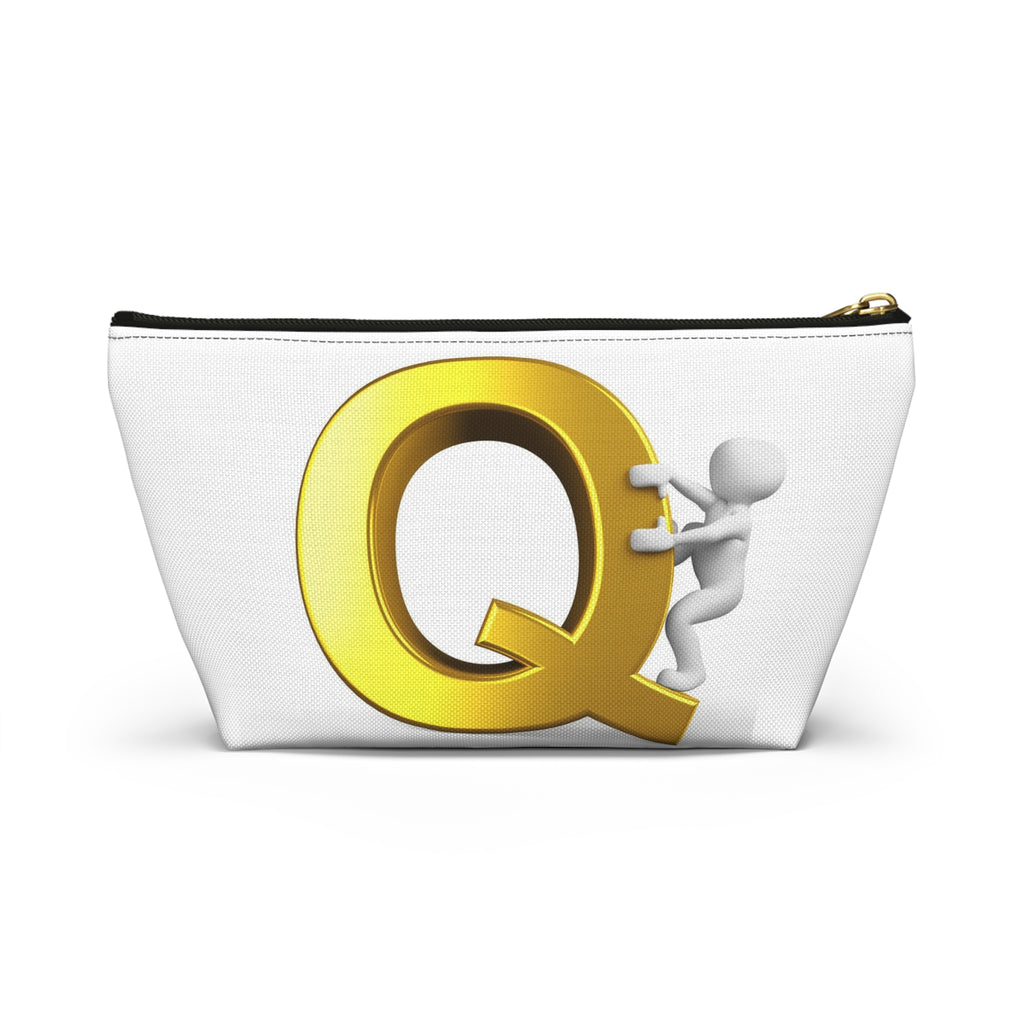 Gold Letter Q Climbing Figure Accessory Pouch
