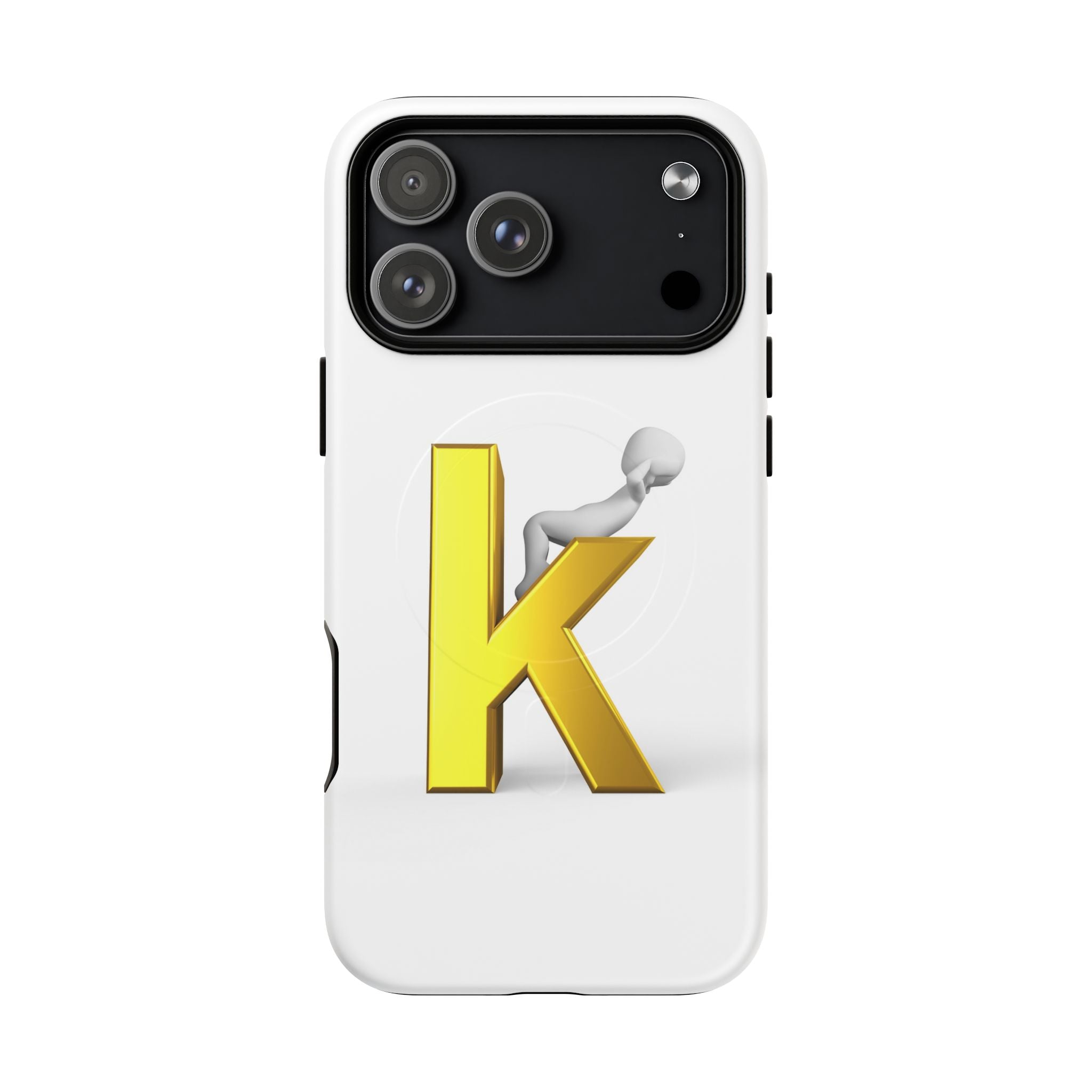 Coque de téléphone avec logo lettre K | Coque magnétique résistante, Monogramme initial