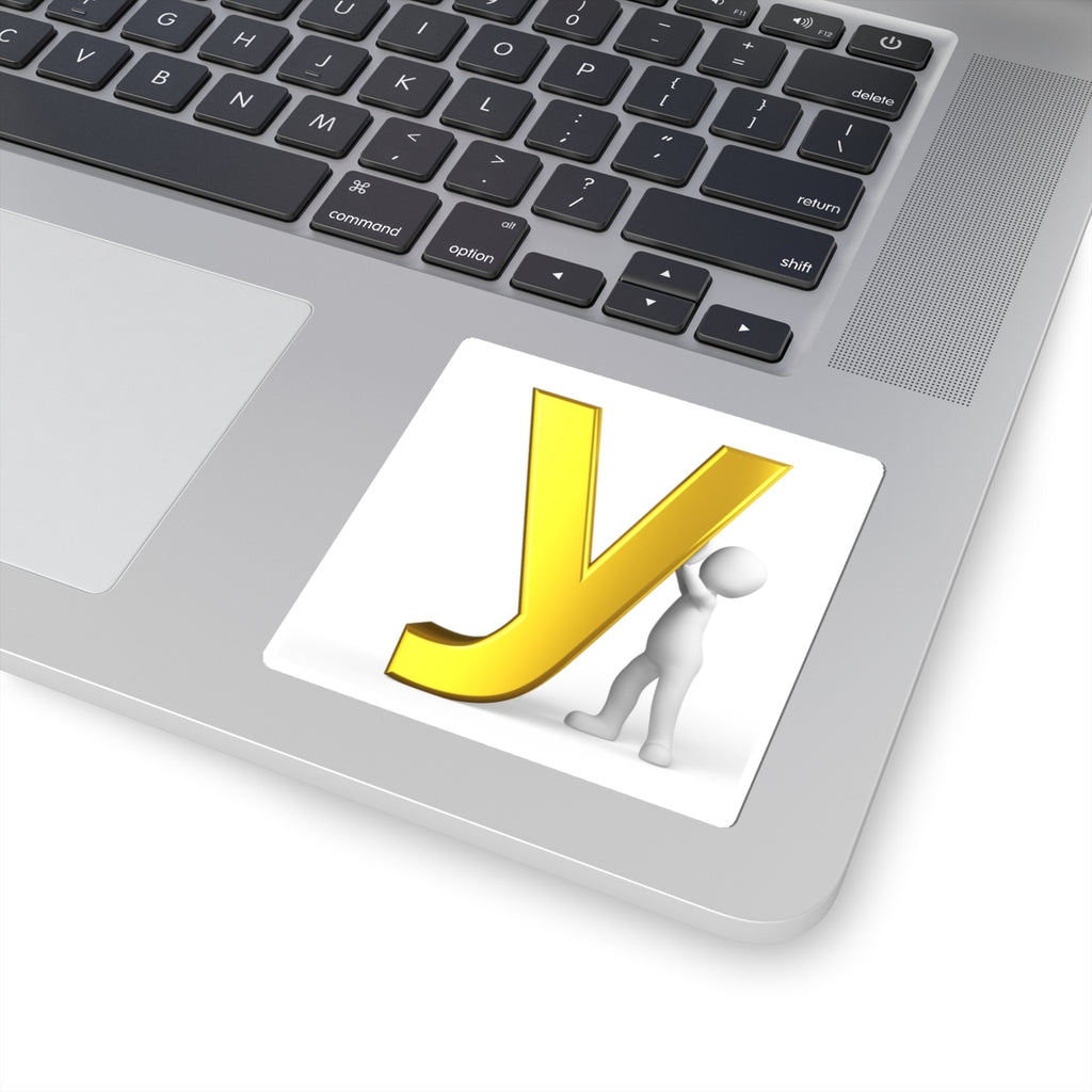 Yellow 3D Letter Y Sticker