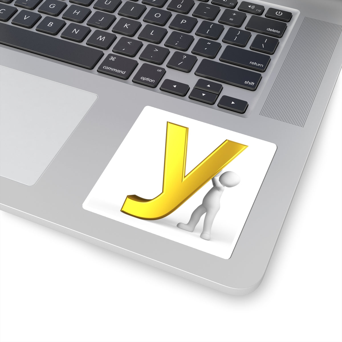 Yellow 3D Letter Y Sticker